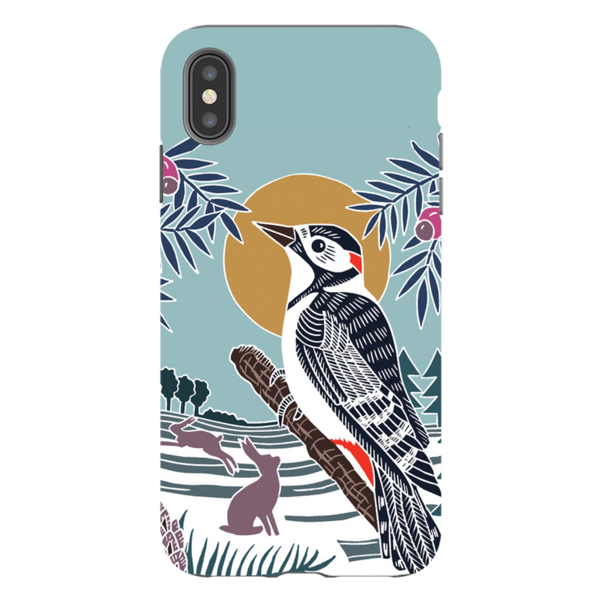 iPhone Tough Case - Woodpecker Brown By Kate Heiss