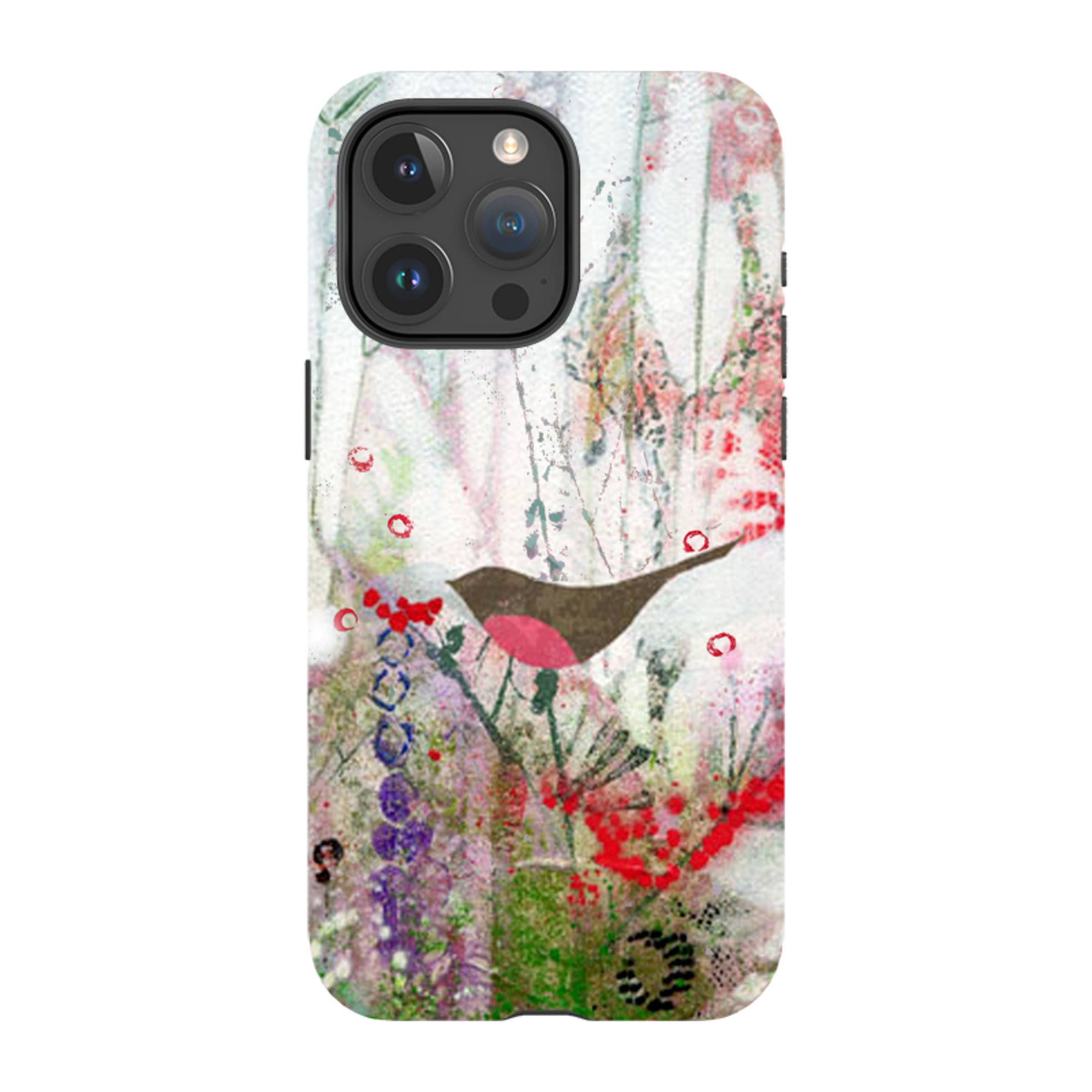 iPhone MagSafe Tough Case -  Robin and Berries By Tiffany Lynch