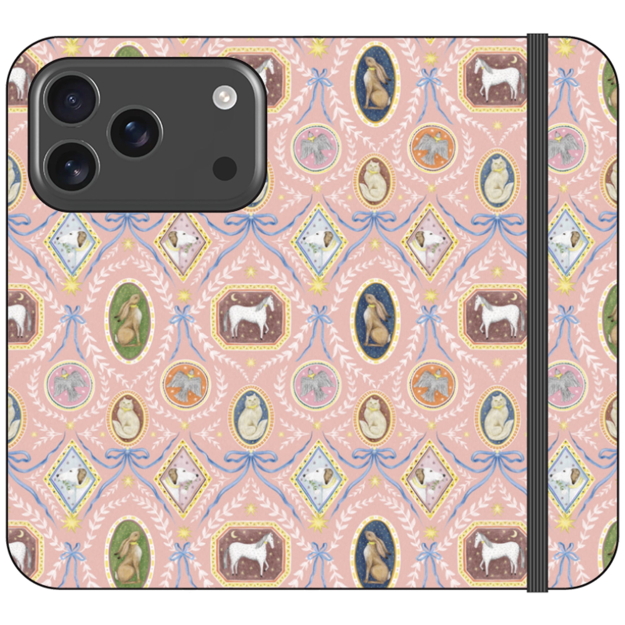 Charleston Peach Pink Wallet Case By Catherine Rowe