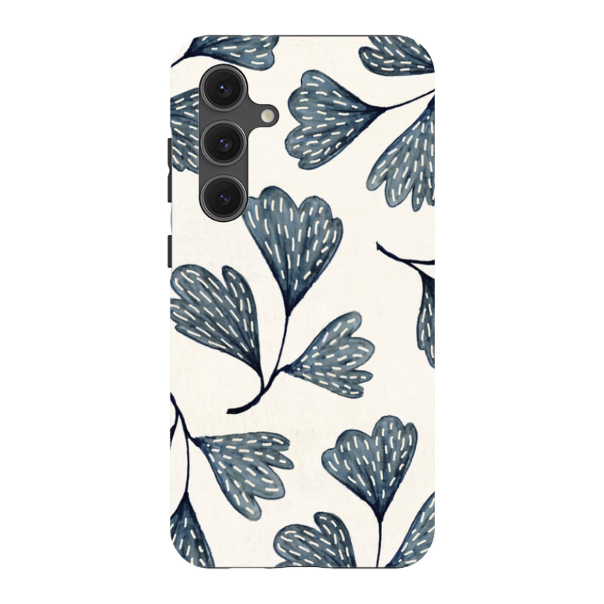 Samsung Tough Case - Indigo Leaves By Katherine Quinn