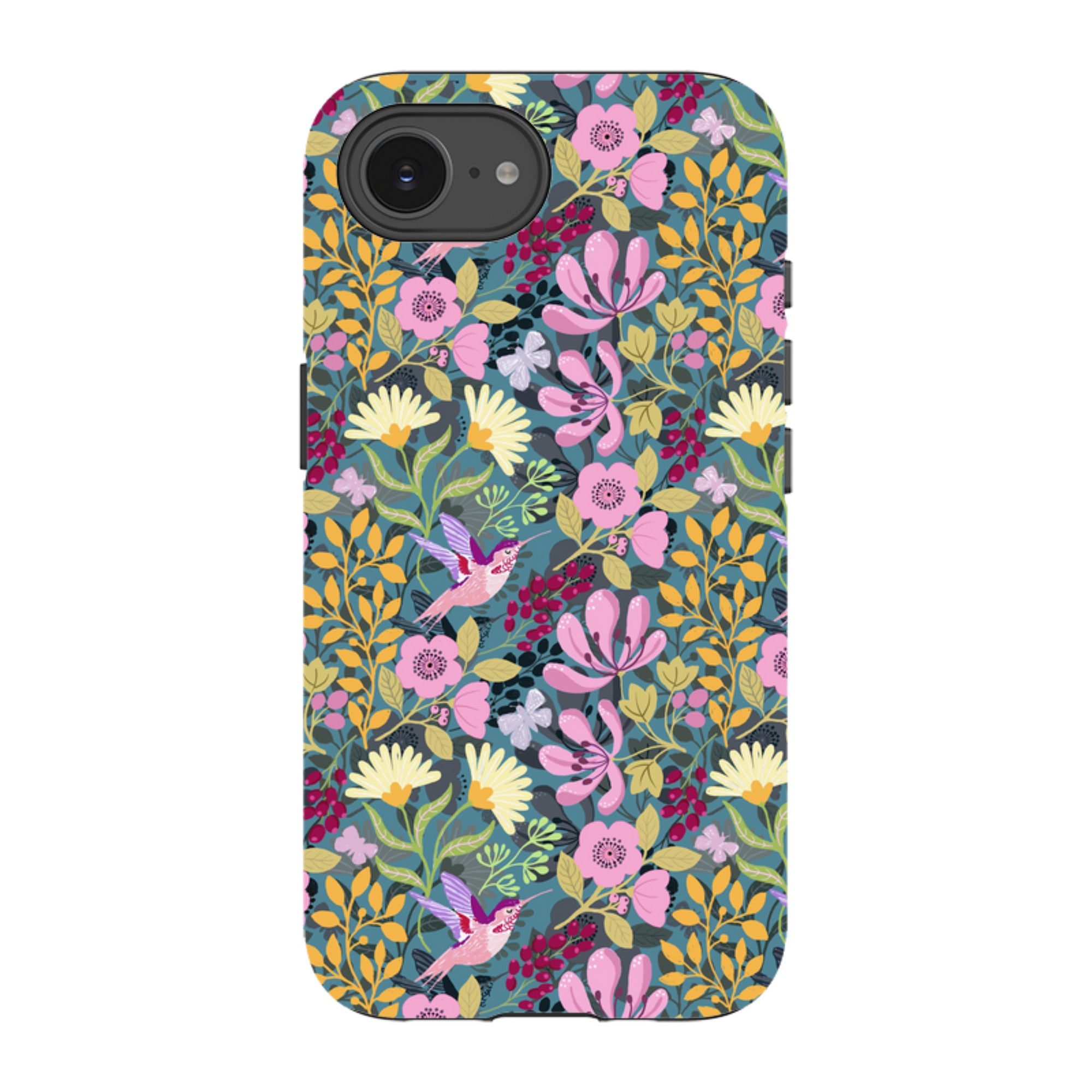 iPhone Tough Case - Hummingbird Pattern By Bex Parkin