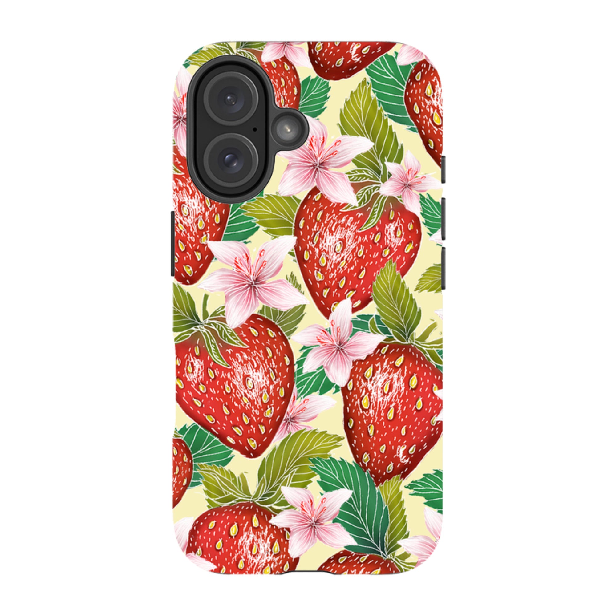iPhone MagSafe Tough Case -  Yellow Strawberries By Catherine Rowe