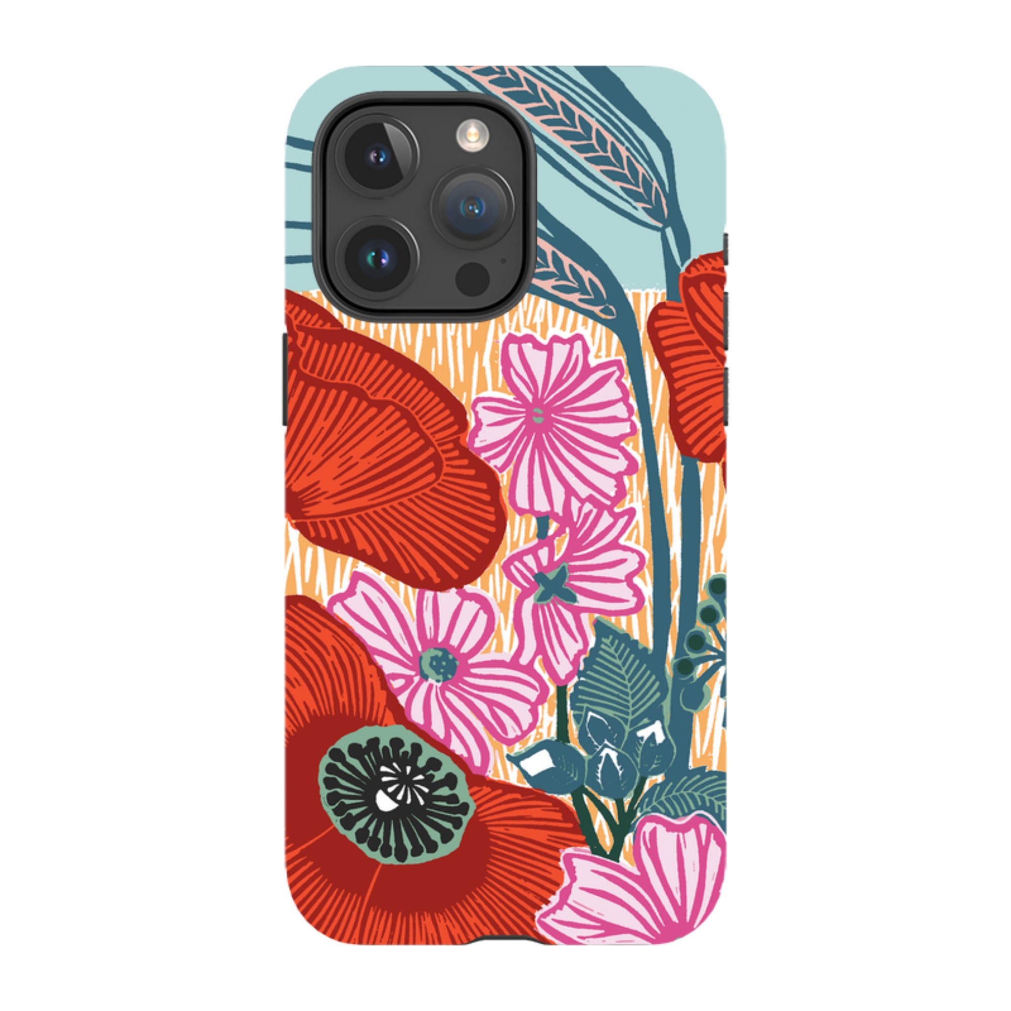iPhone Tough Case - Wild Poppies By Kate Heiss