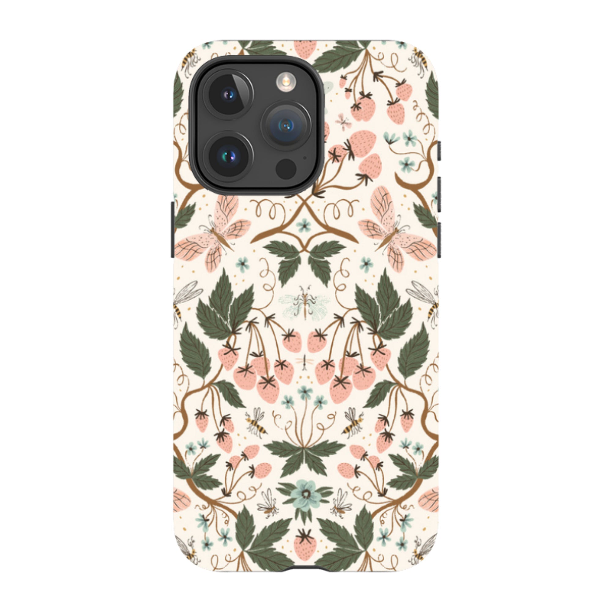 iPhone Tough Case - Bugs And Berries Pattern By Meghann Rader