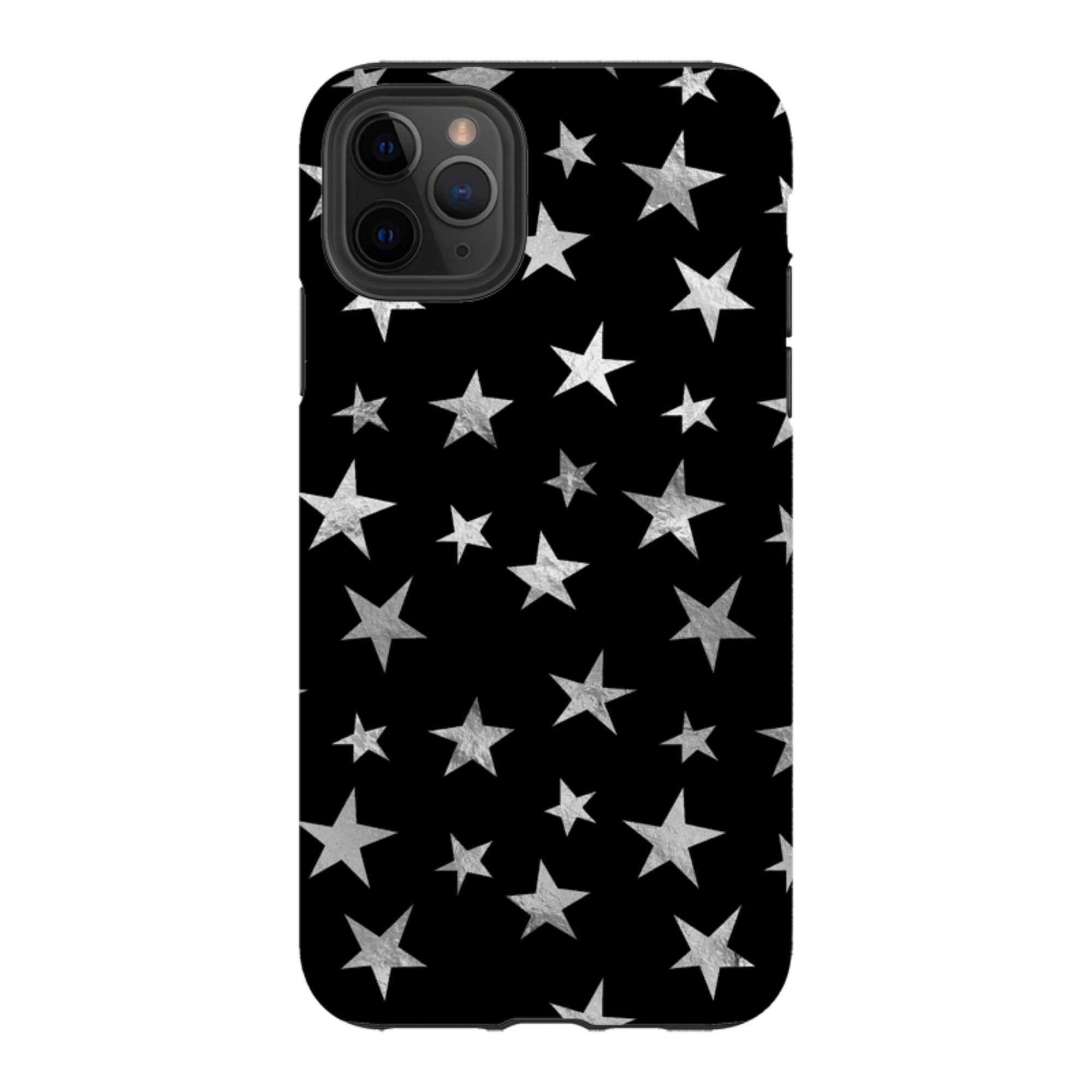 iPhone Tough Case - Black and Silver Stars