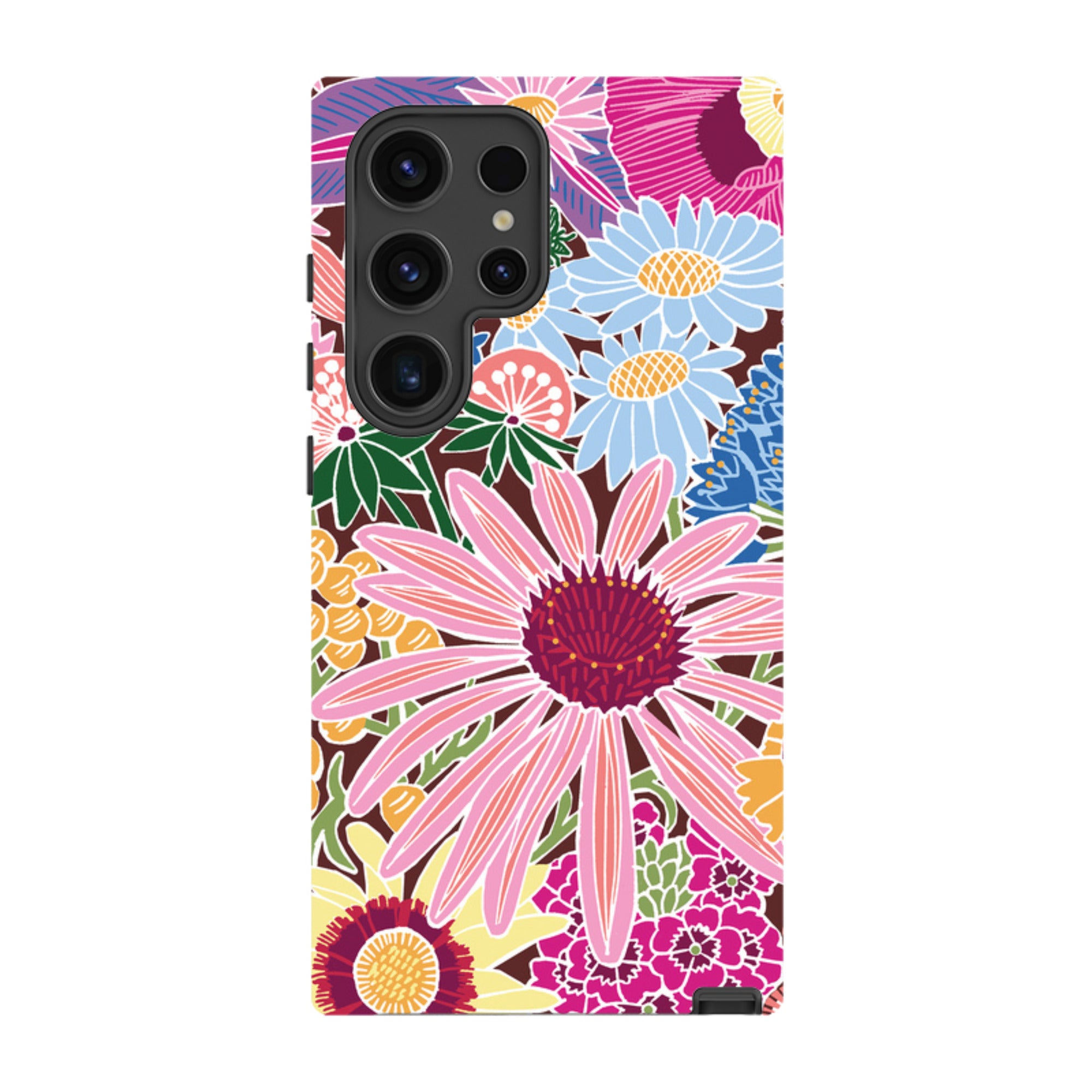 Samsung Tough Case - Jigsaw Floral 1 By kate Heiss