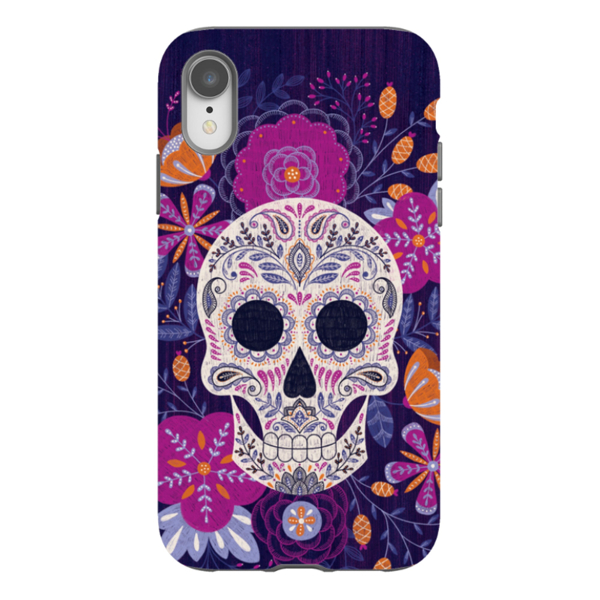 iPhone Tough Case - Sugar Skull By Jenny Zemanek