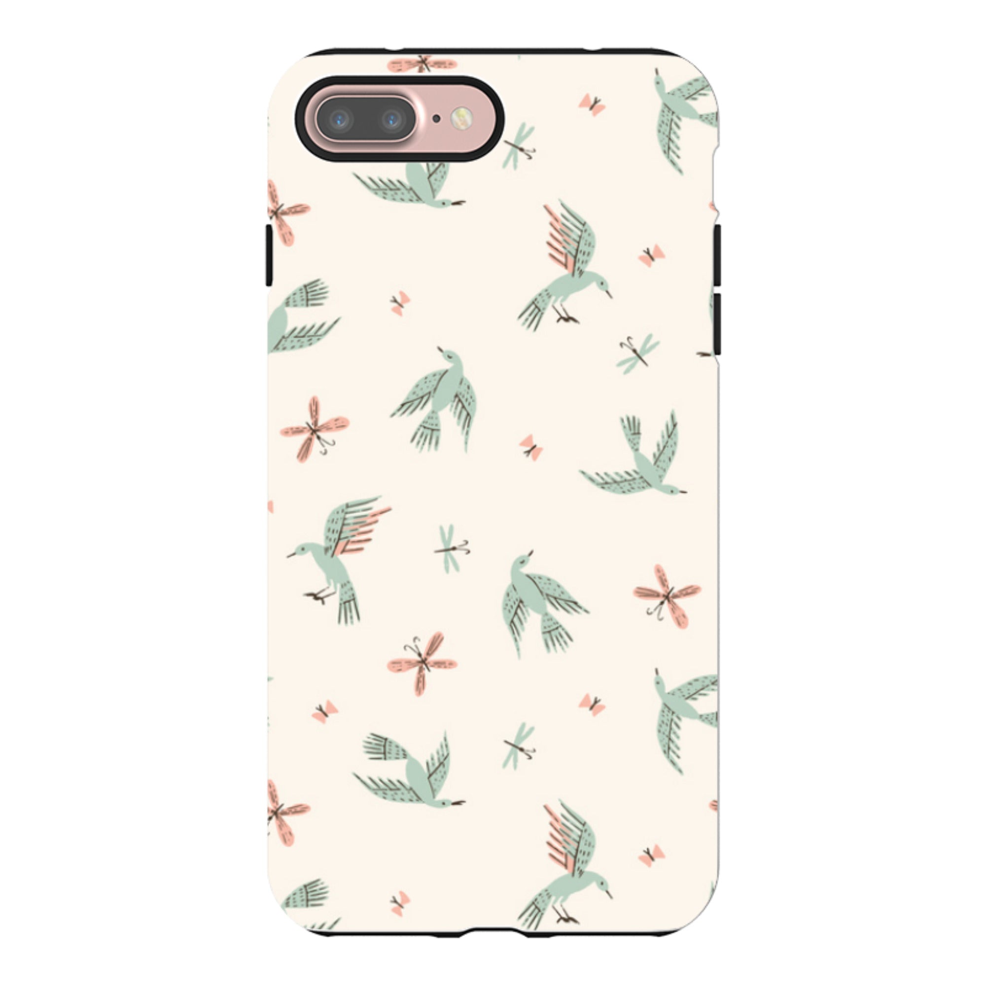 iPhone Tough Case - Birds And Butterflies Cream By Meghann Rader