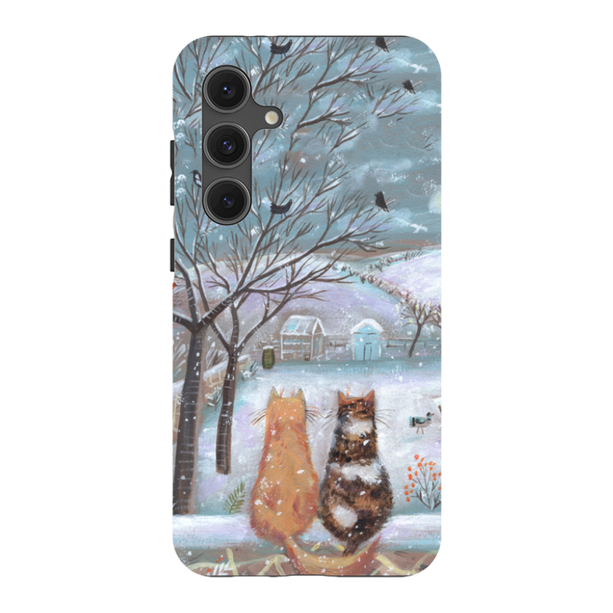 Samsung Tough Case - Winter Cottage Cats By Mary Stubberfield