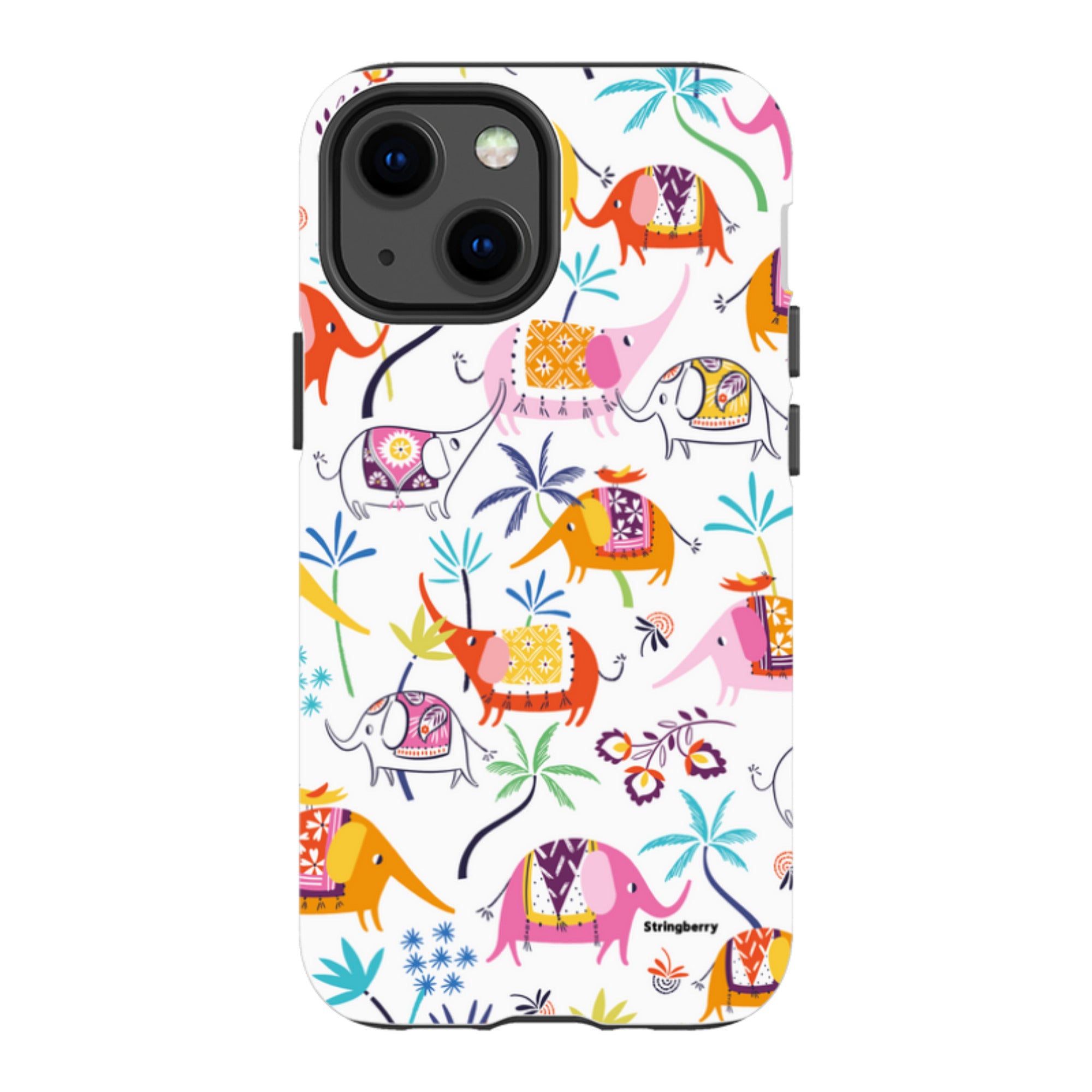 iPhone Tough Case - Elephants And Trees By Ali Brookes