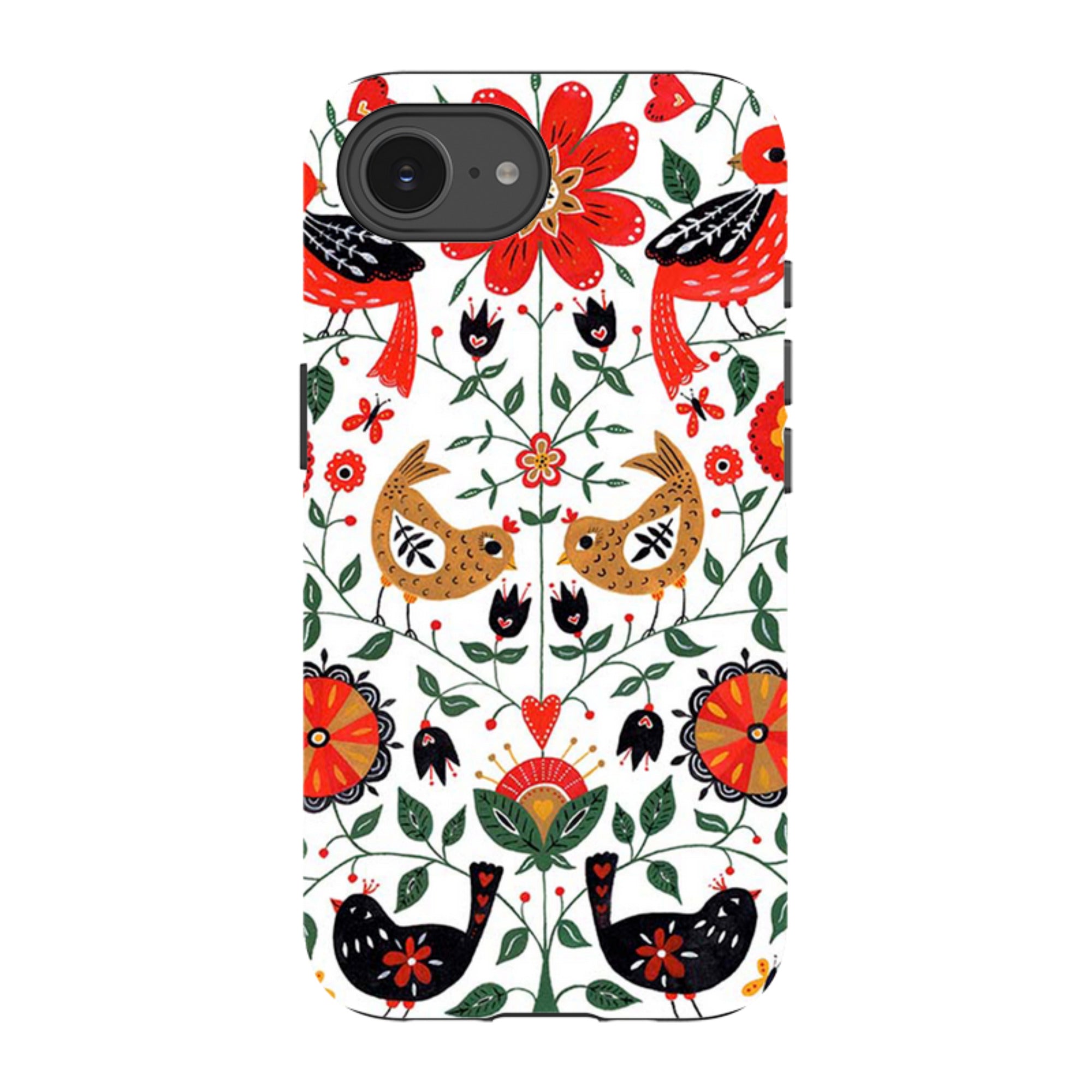 iPhone Tough Case - Birds And florals By Suzy Taylor