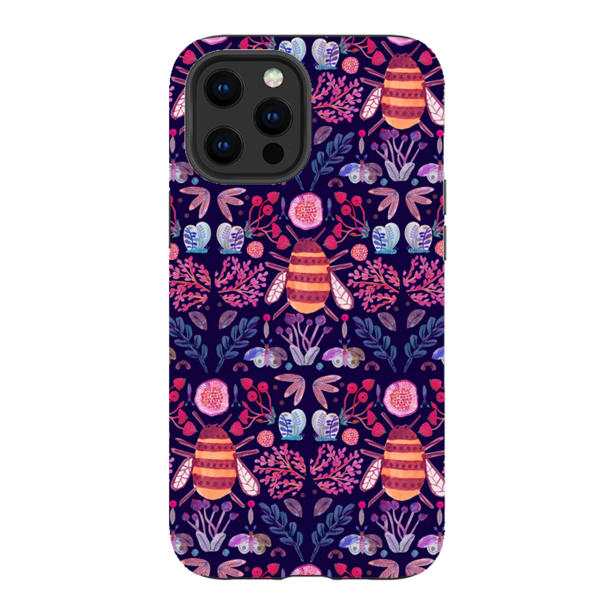 iPhone Tough Case - Botanics and Insects By Gabriela Larios