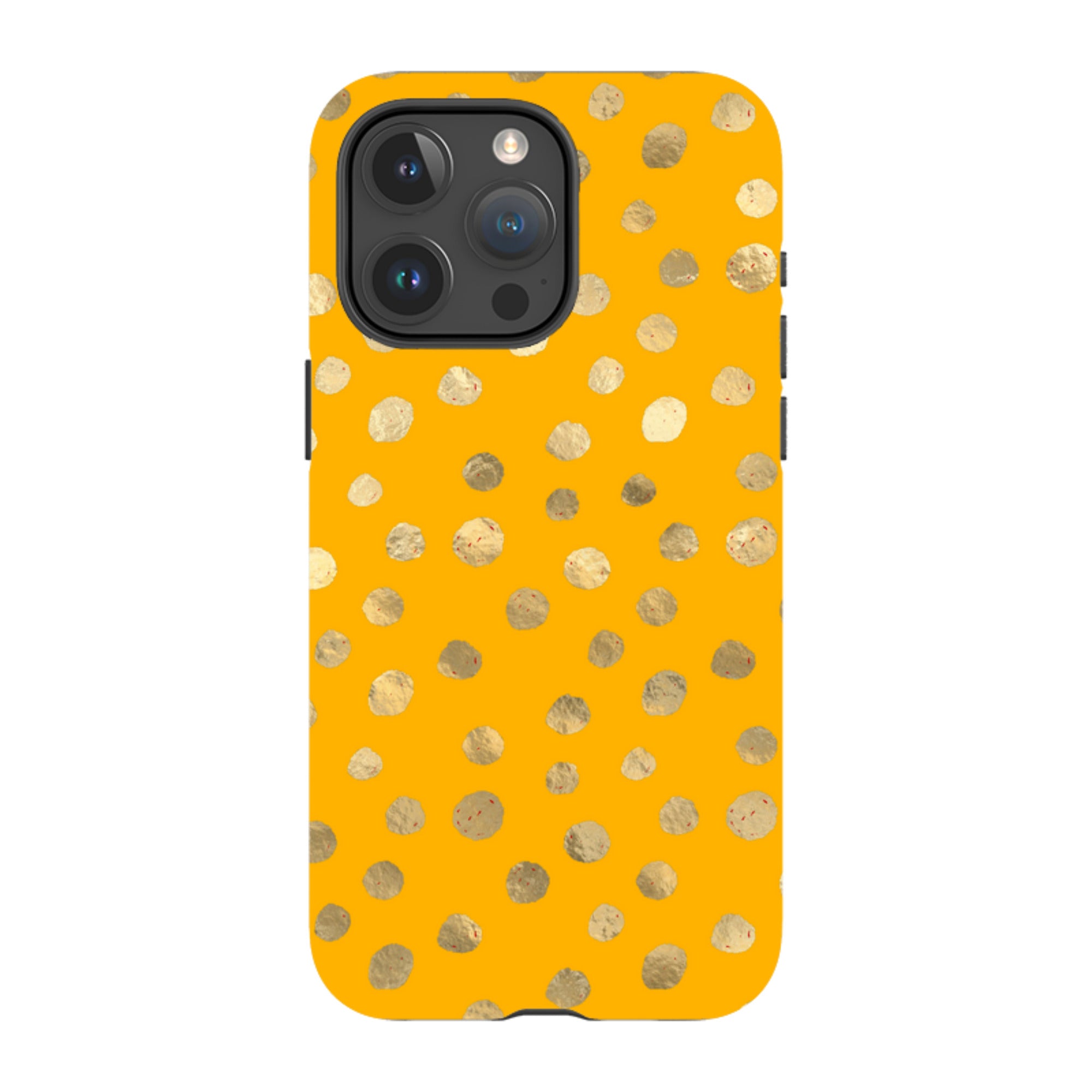 iPhone Tough Case - Honey and Gold Dots