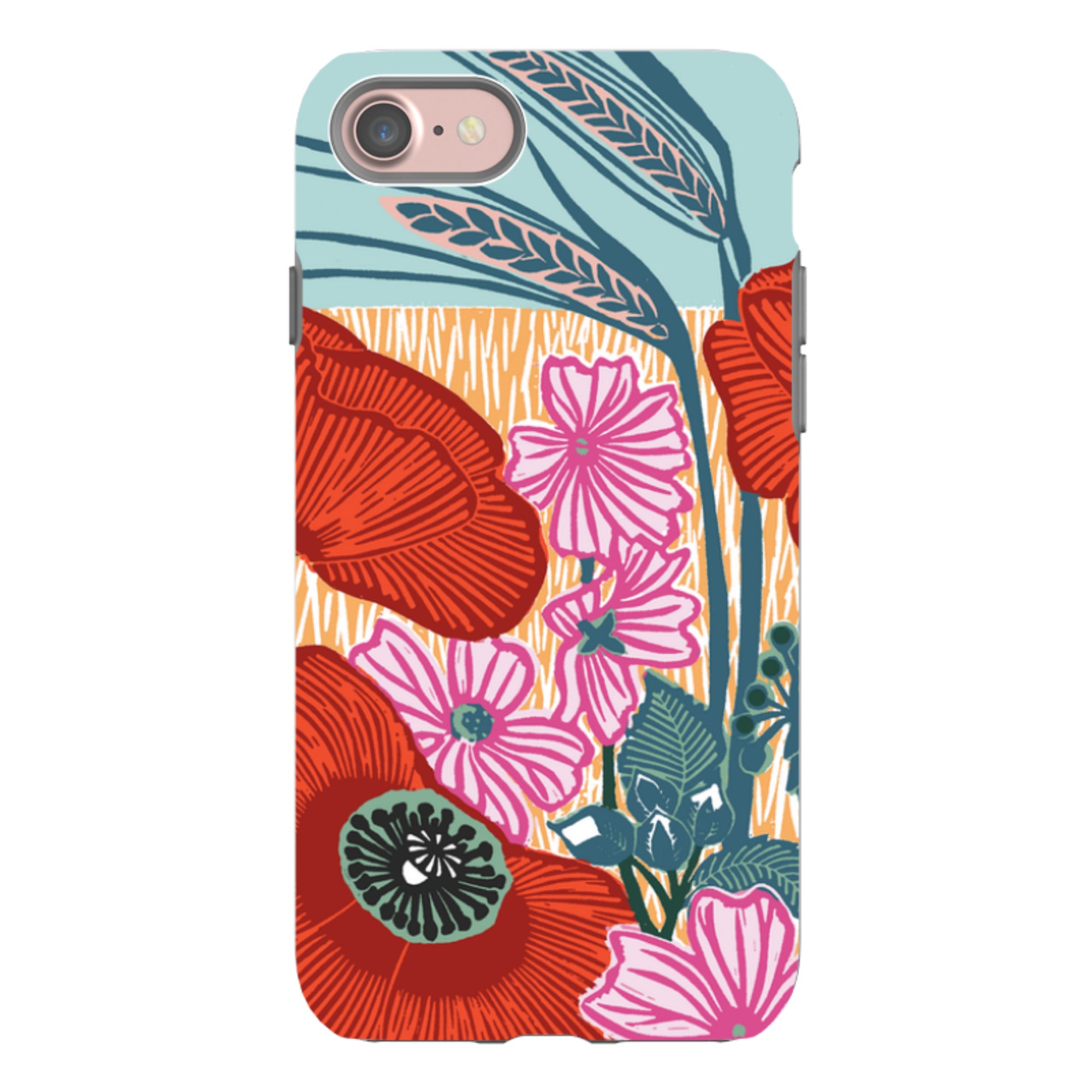 iPhone Tough Case - Wild Poppies By Kate Heiss