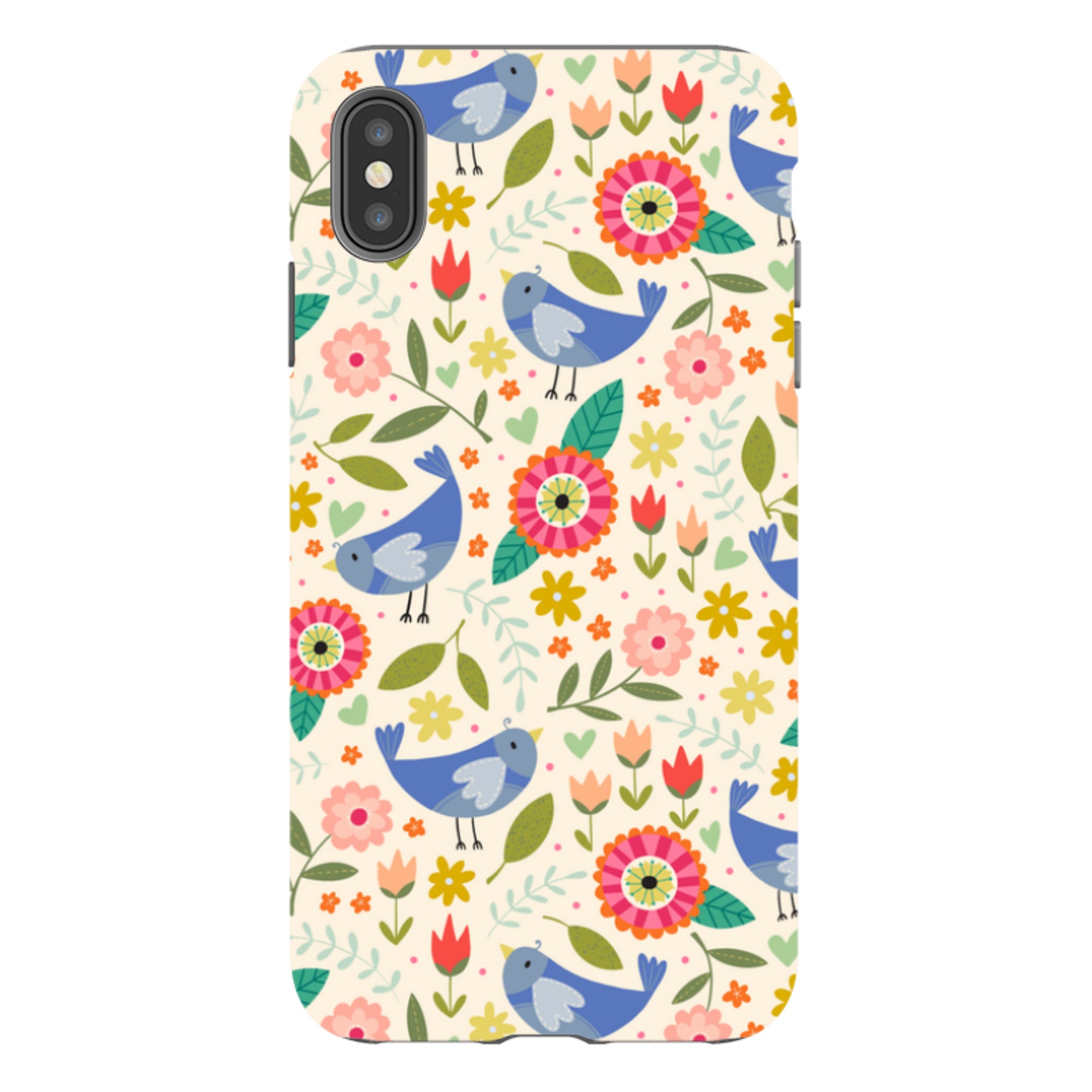 iPhone Tough Case - Bird Pattern I By Suzy Taylor