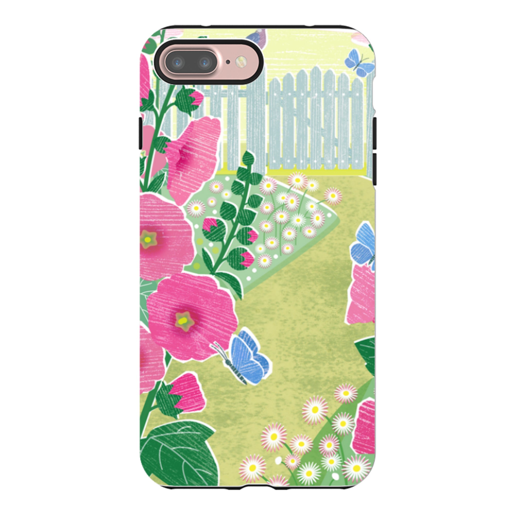 iPhone Tough Case - Hollyhocks By Liane Payne