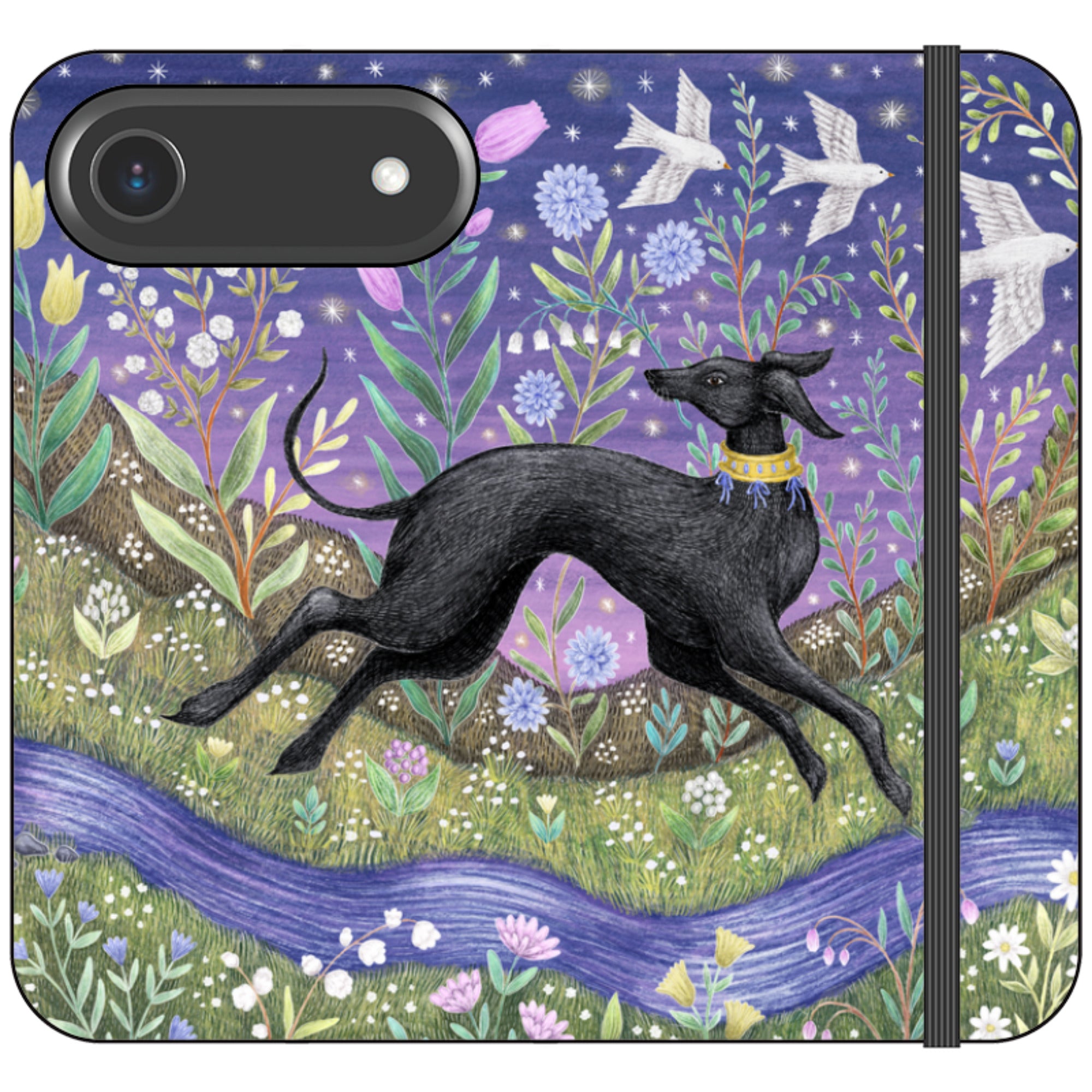 Meadow Hound Wallet Case By Catherine Rowe