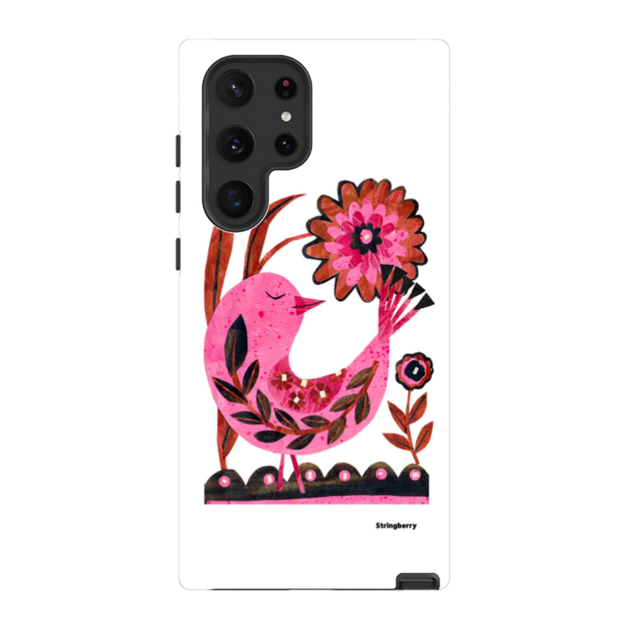Samsung Tough Case - Folk Floral Bird By Tracey English