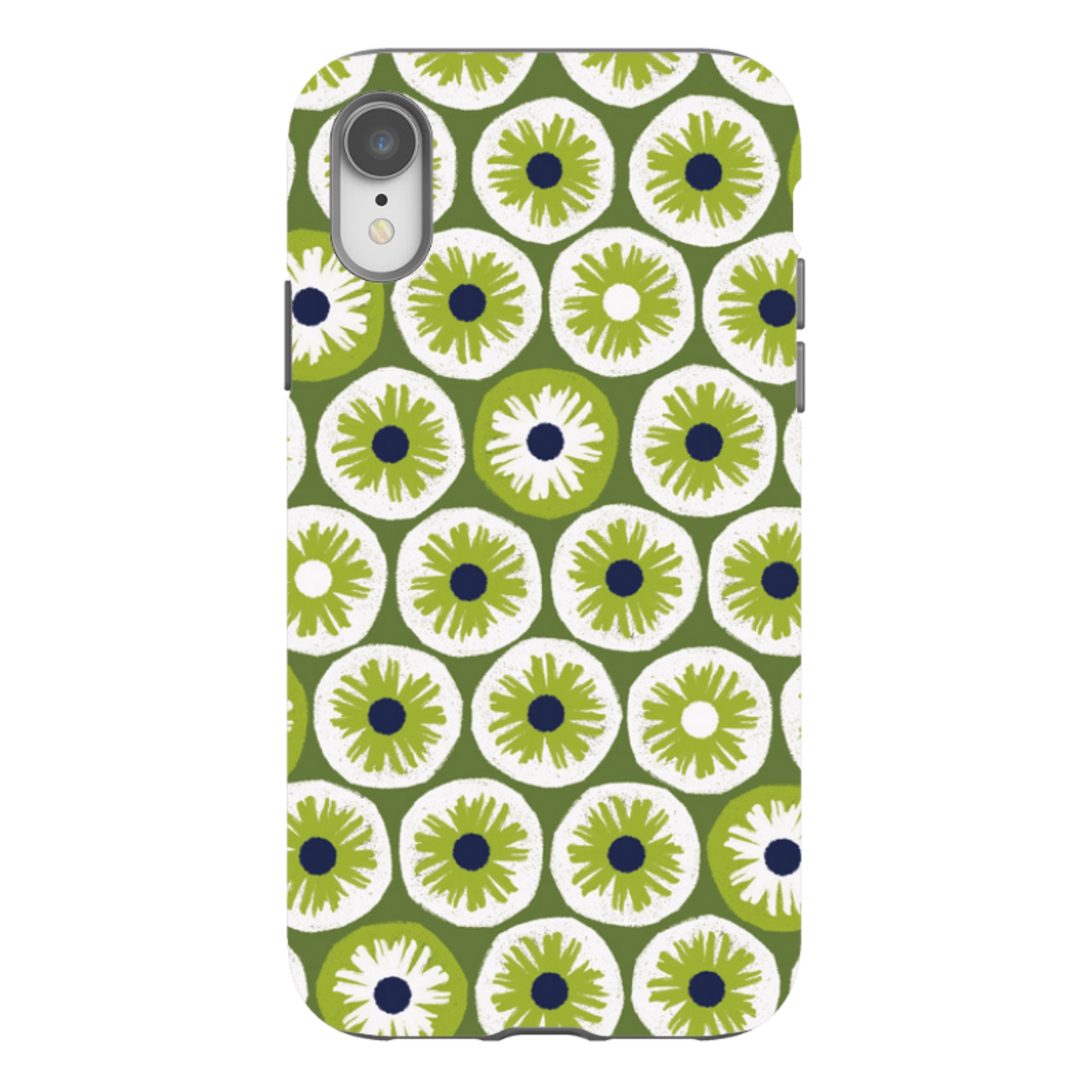 iPhone Tough Case - Penny Flowers Green By Ali Brookes