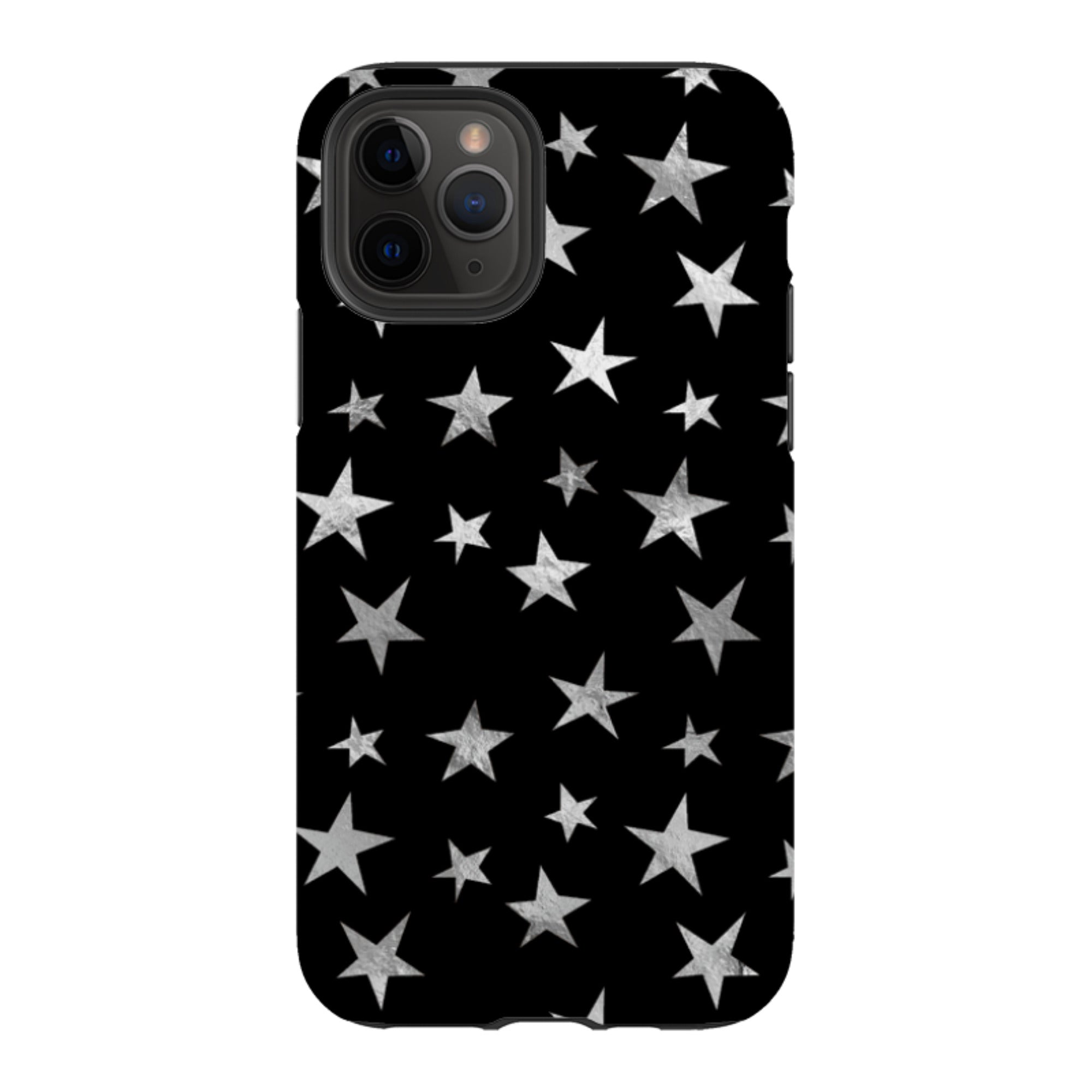 iPhone Tough Case - Black and Silver Stars