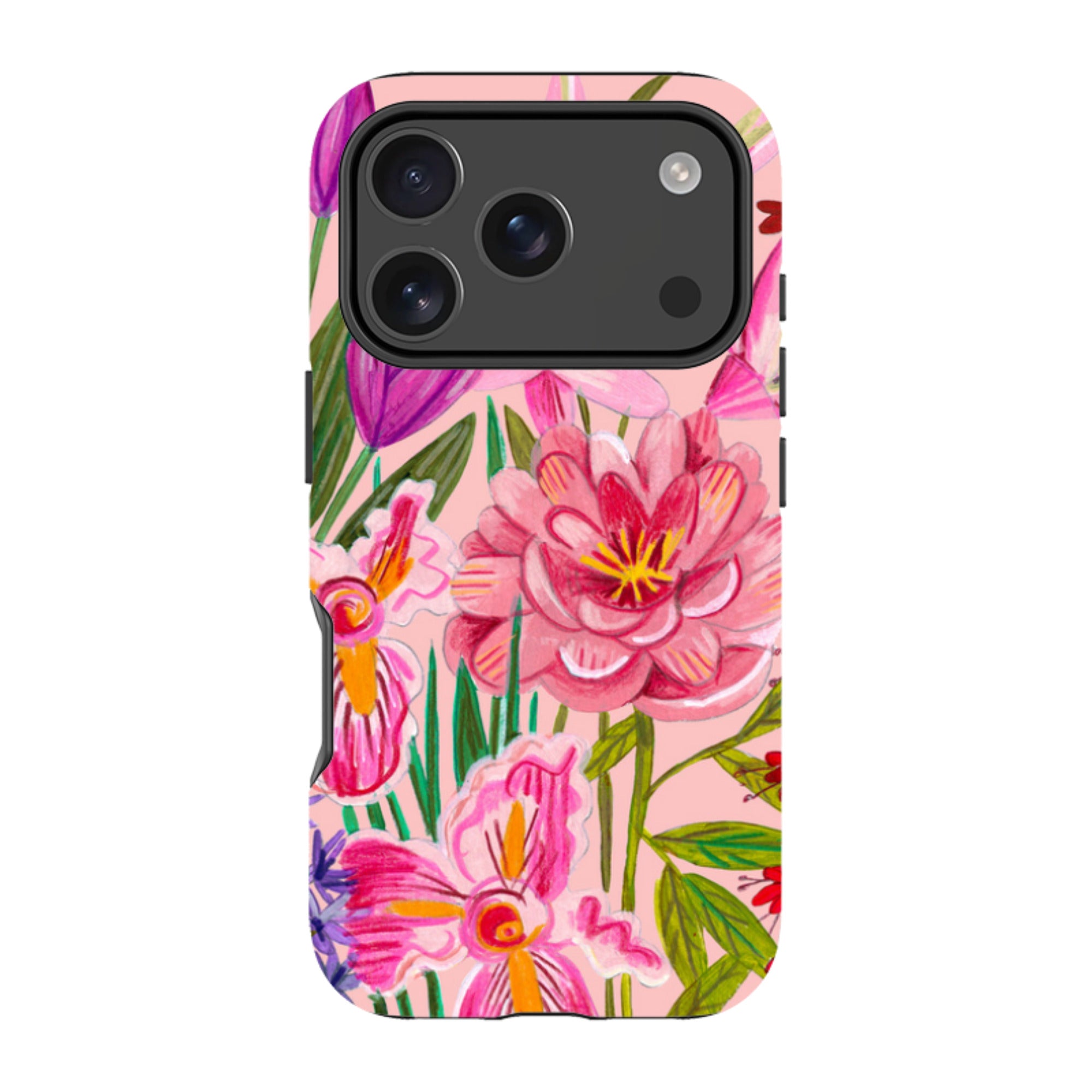 iPhone Tough Case - Pink Floral By Caroline Bonne Muller