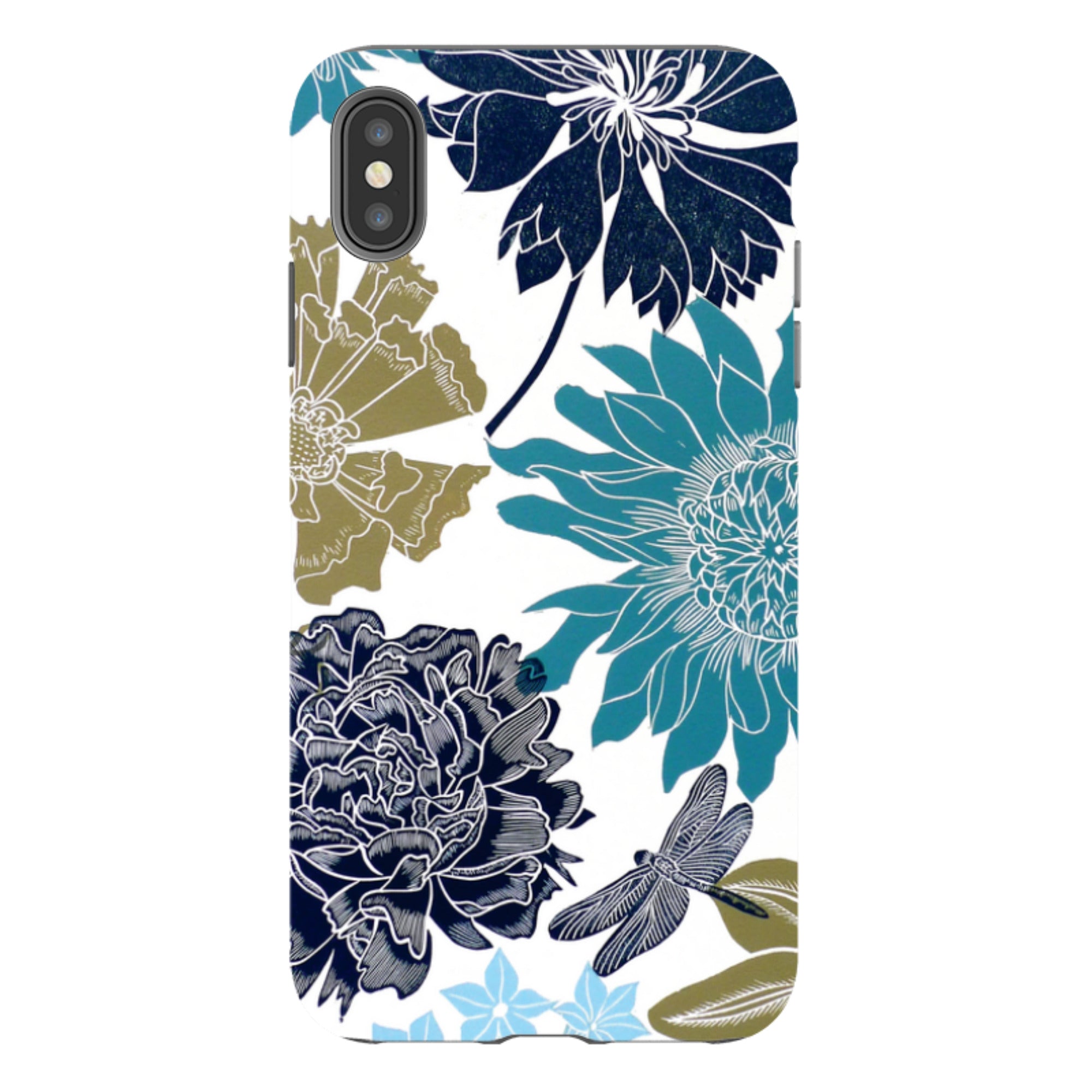 iPhone Tough Case - Cottage Garden Drangonfly By Kate Heiss