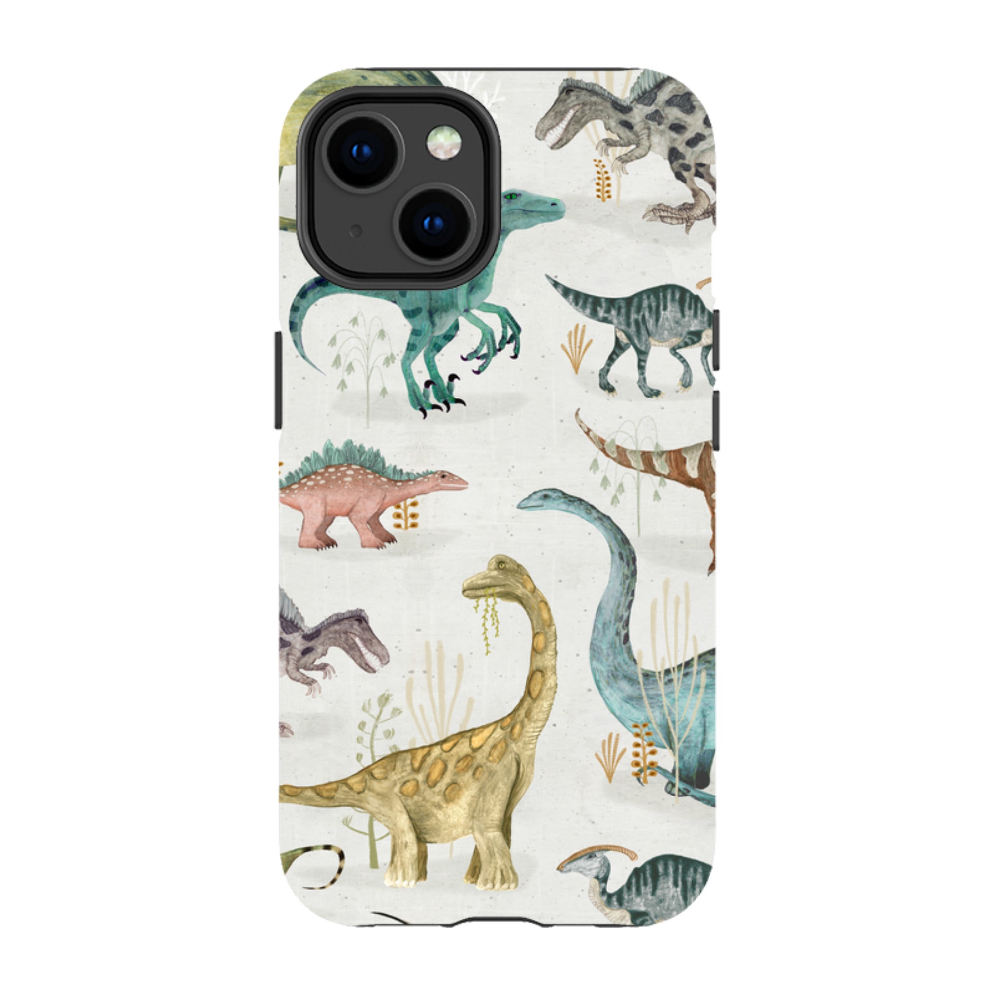 iPhone MagSafe Tough Case - Dinosaurs Pastel By Katherine Quinn