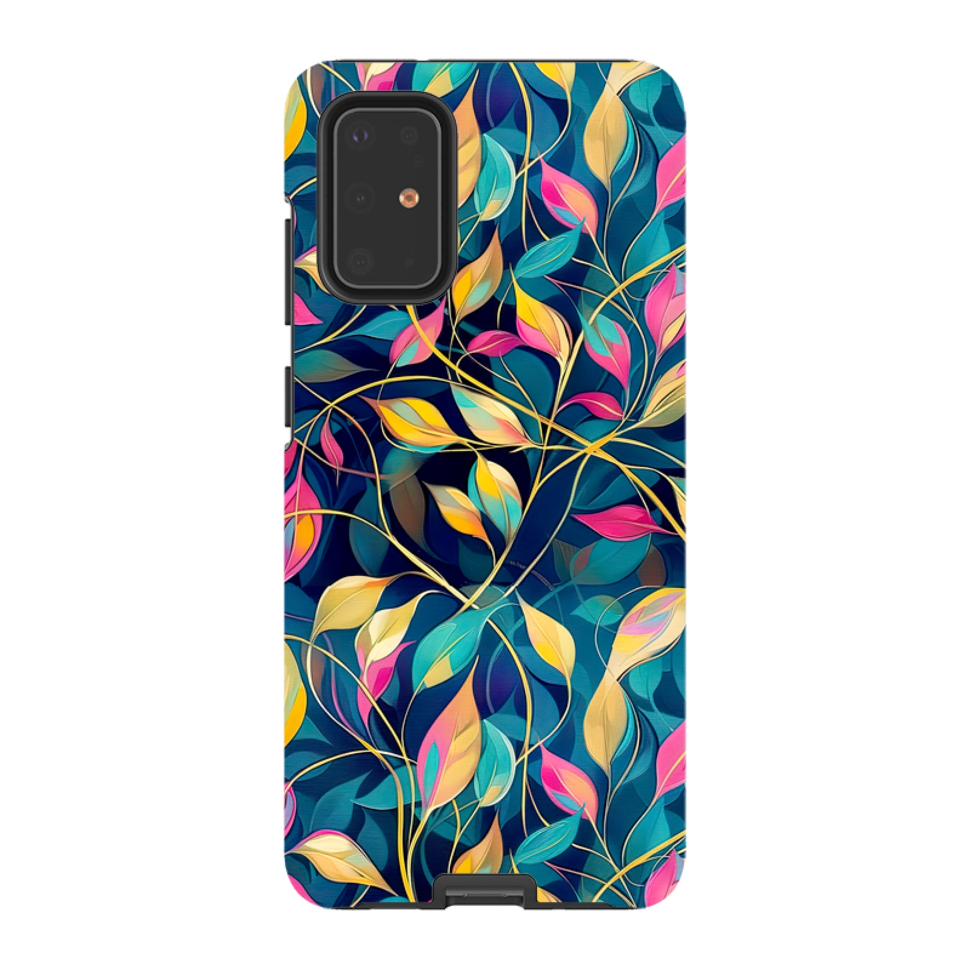 Samsung Tough Case - Pink and Teal Leaves