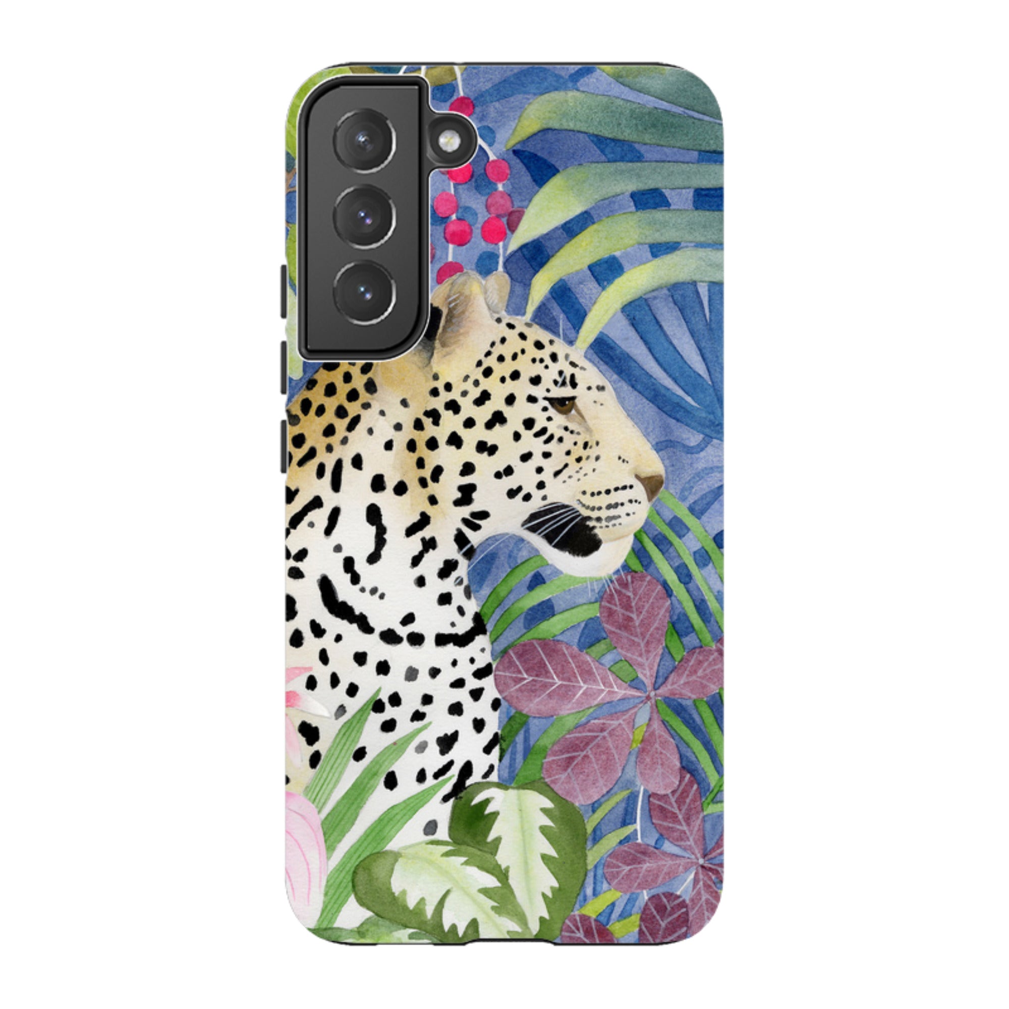 Samsung Tough Case - Blue Jungle Leopard By Bex Parkin