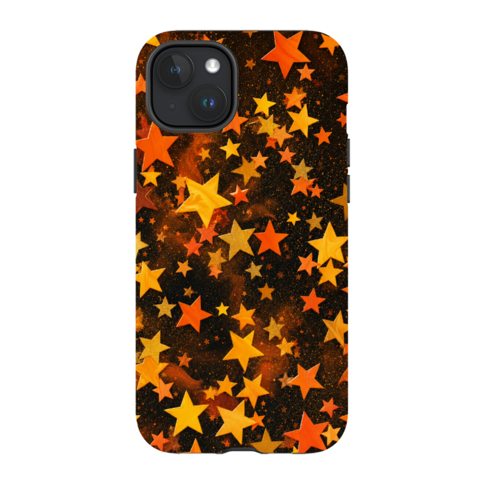 iPhone MagSafe Tough Case - Orange Galaxy Star