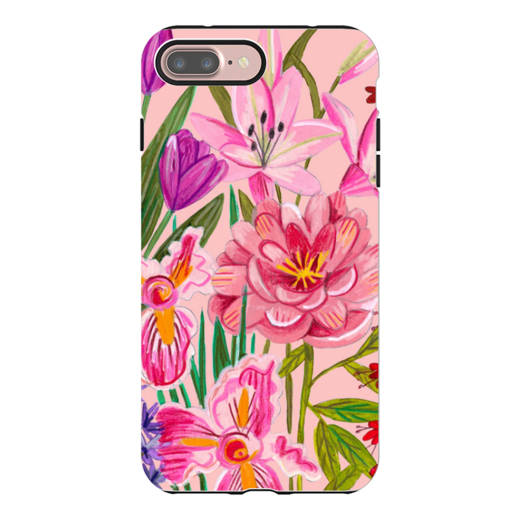 iPhone Tough Case - Pink Floral By Caroline Bonne Muller