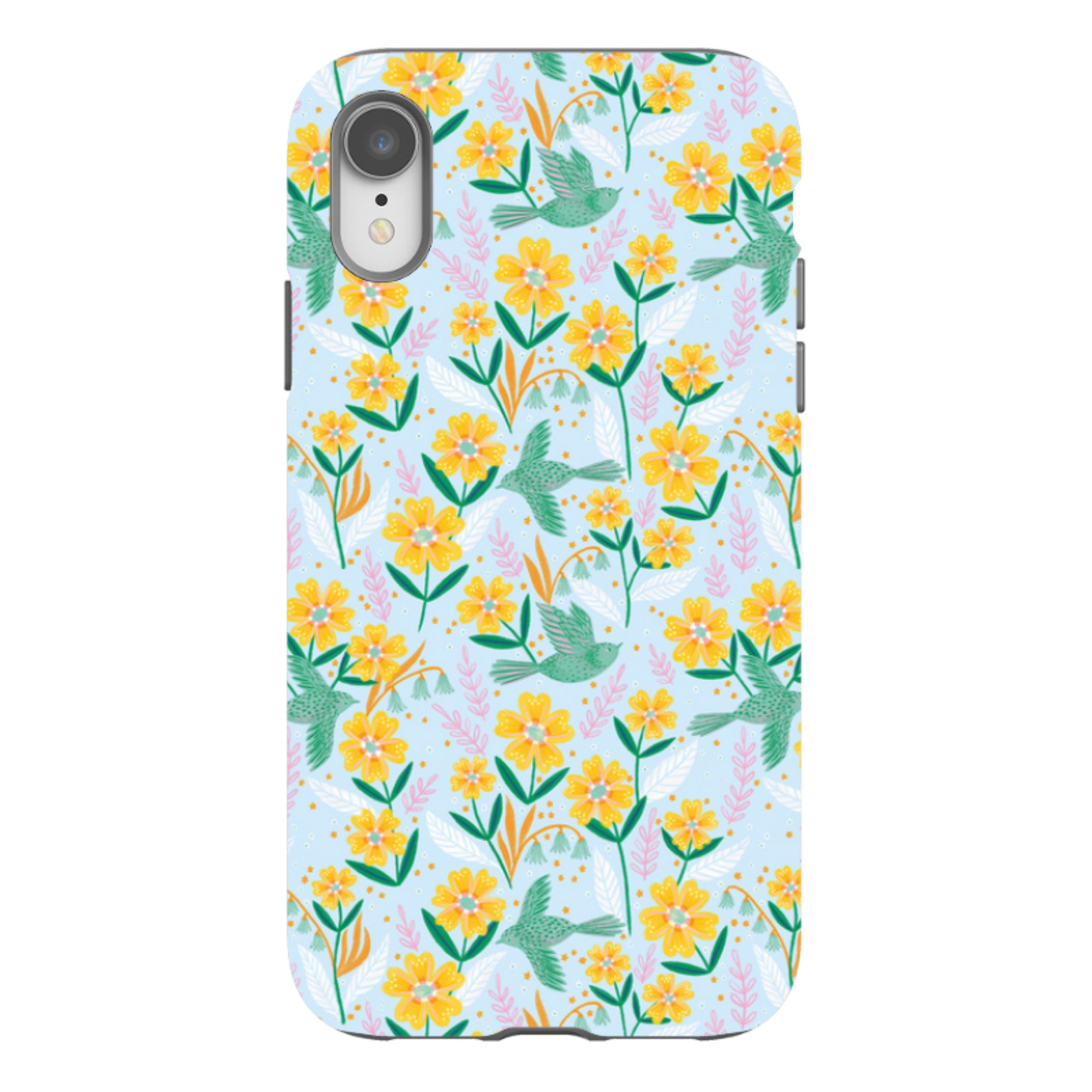iPhone Tough Case - Sweet Birds Blue By Lee Foster Wilson