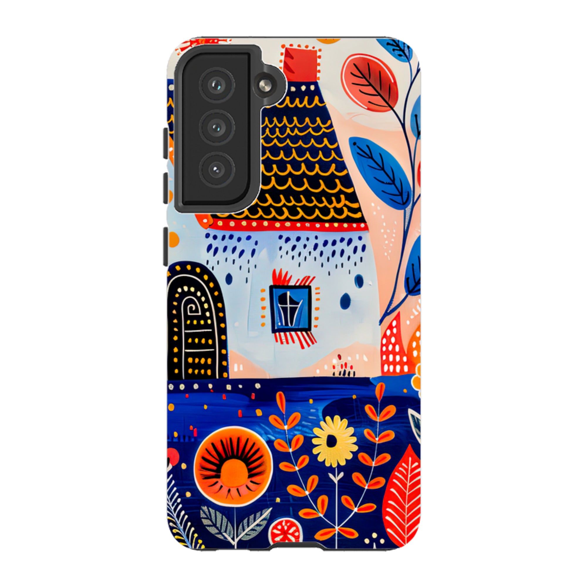 Samsung Tough Case - Folk Art House VIII