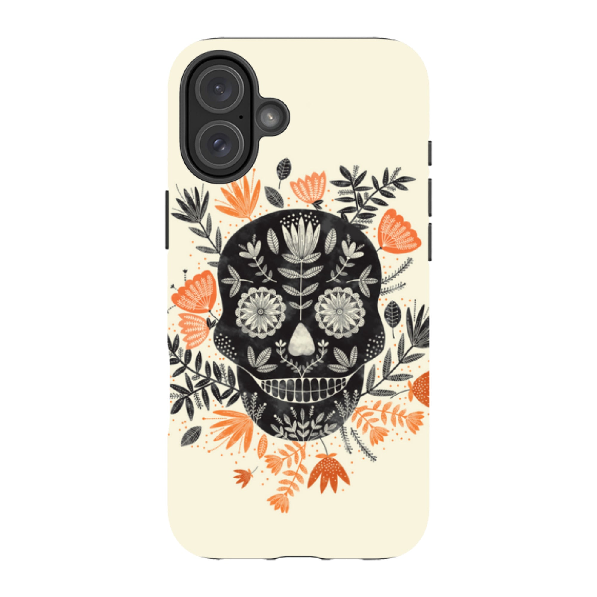iPhone MagSafe Tough Case -  Sugar Skull Cream By Jade Mosinski