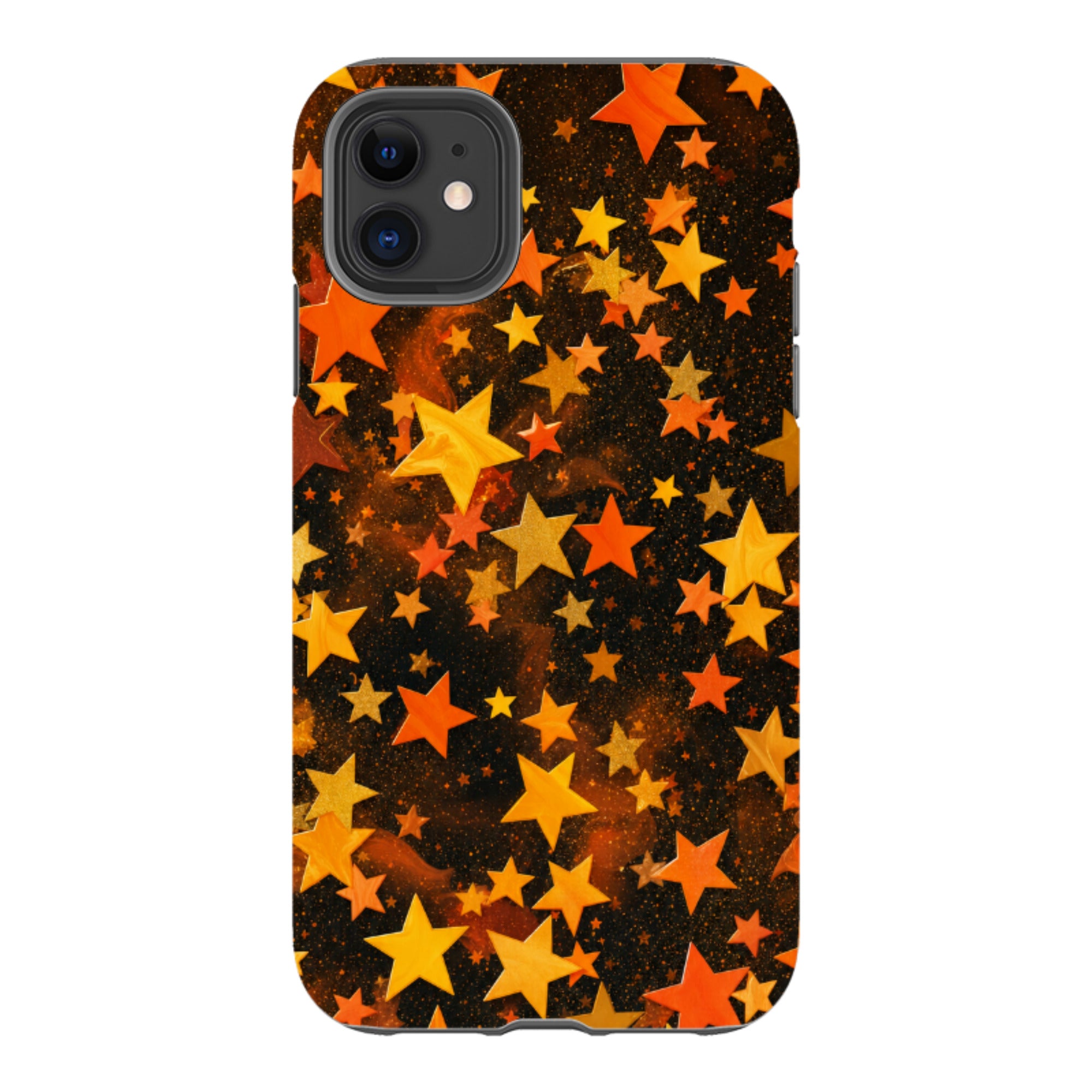 iPhone Tough Case - Orange Galaxy Star