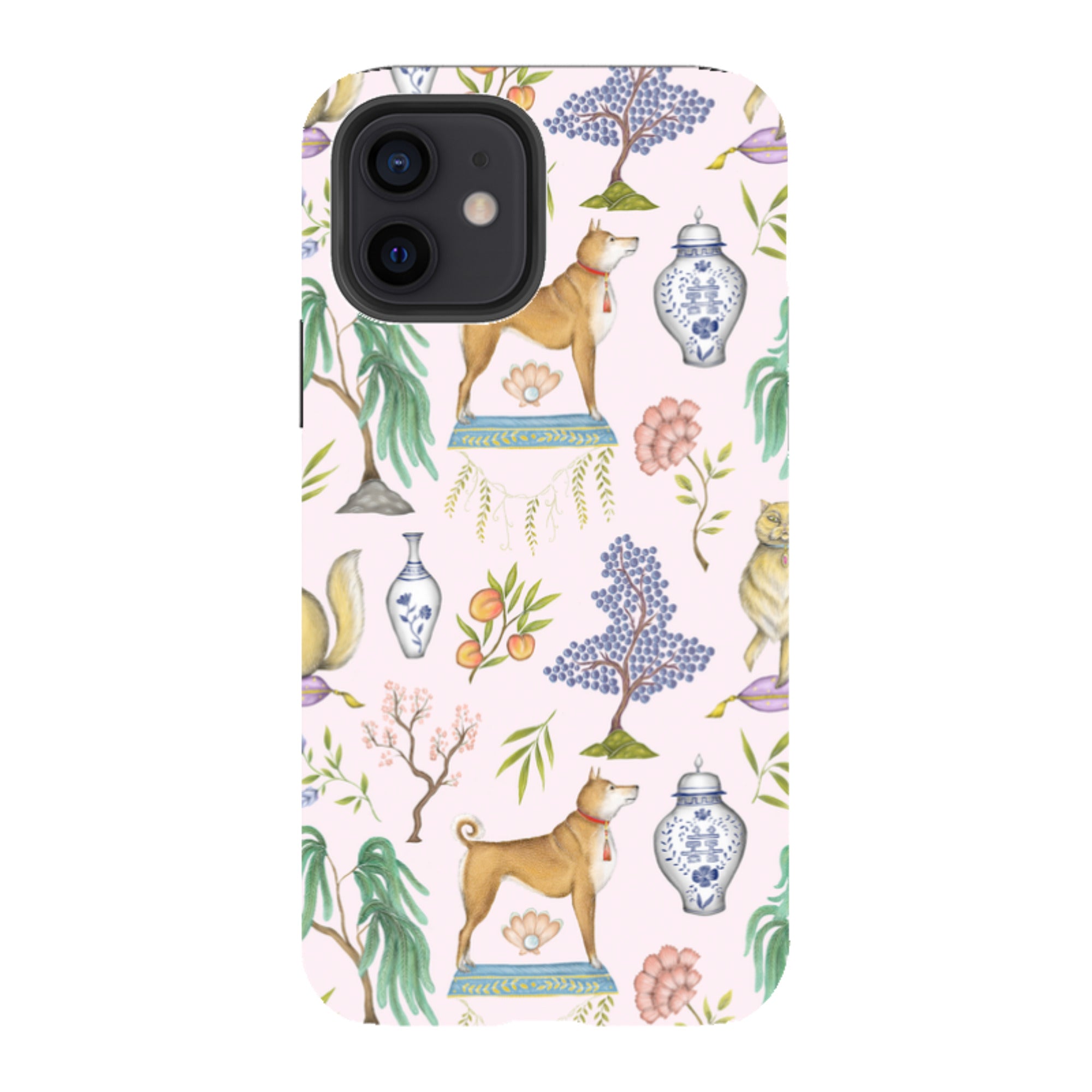 iPhone Tough Case - Chinoiserie Menagerie Pink By Catherine Rowe