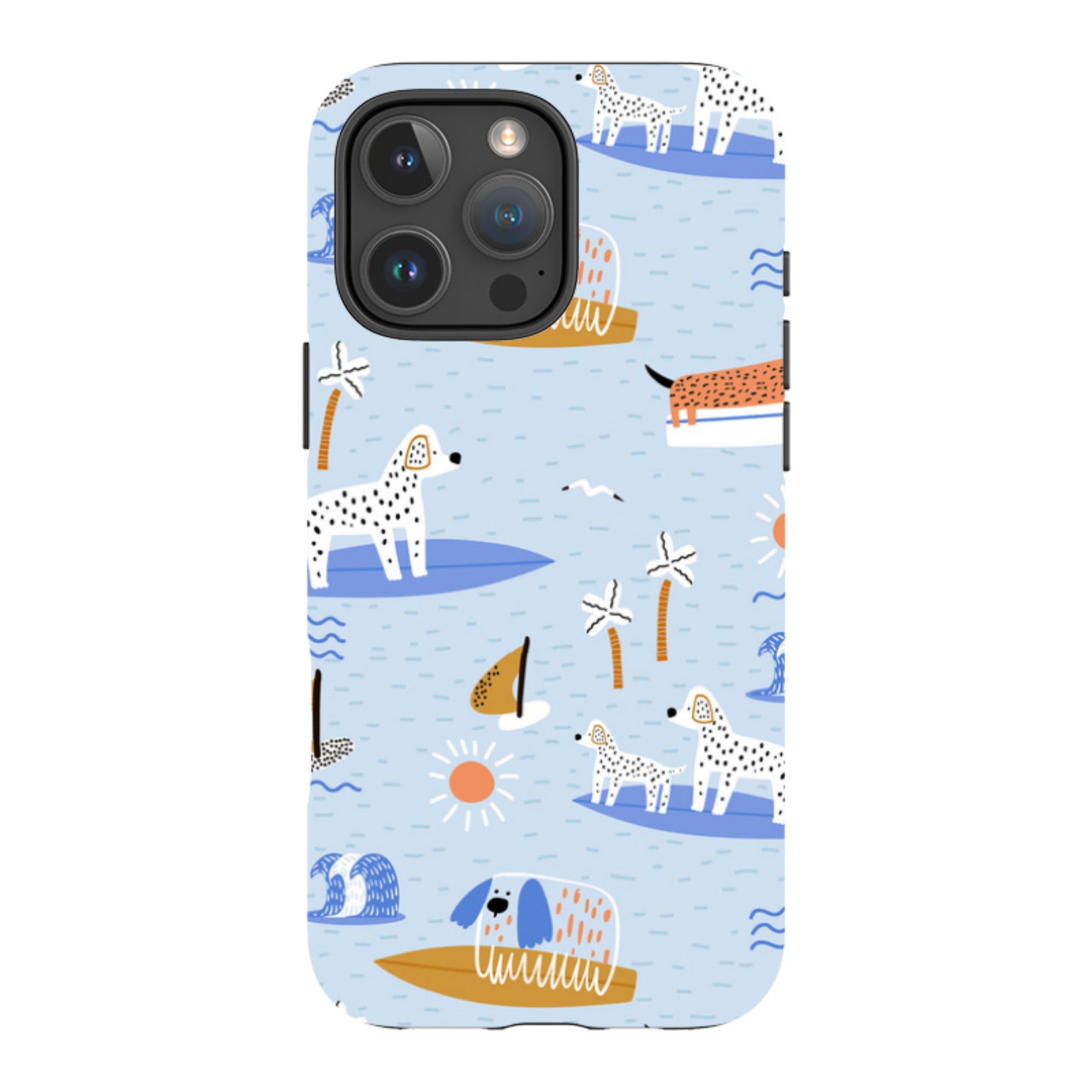iPhone Tough Case - Surfing Dogs
