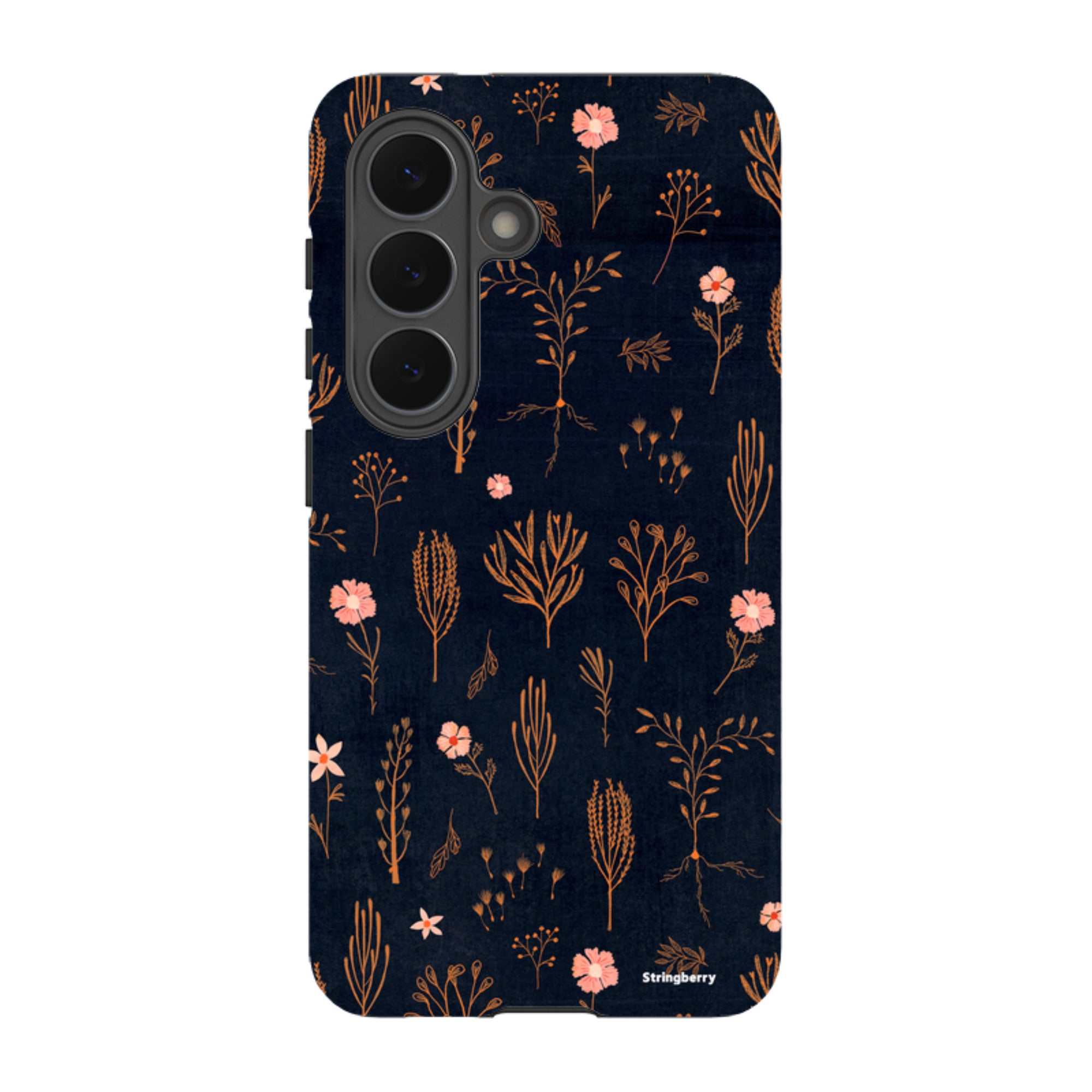 Samsung Tough Case - Floral Light Orange And Pink By Katherine Quinn