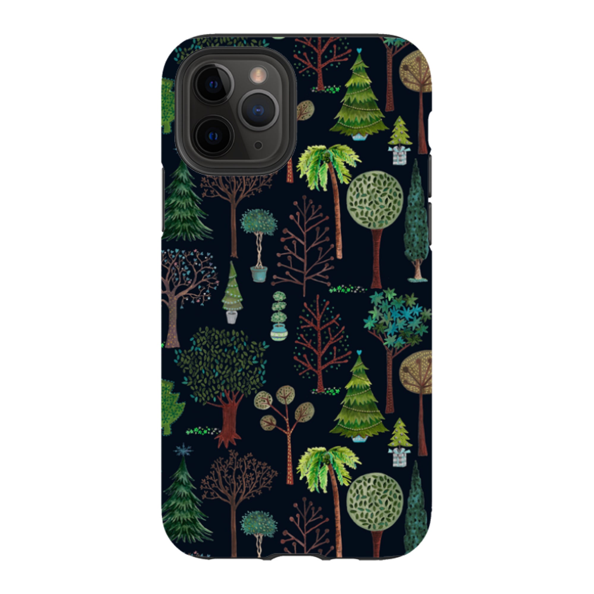 iPhone Tough Case - Xmas Trees Dark By Caroline Bonne Muller