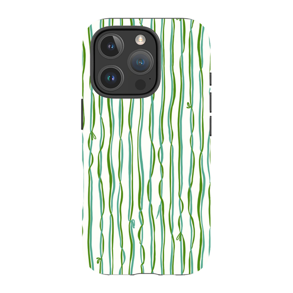 iPhone Tough Case - Ribbons blue and green By Katherine Quinn