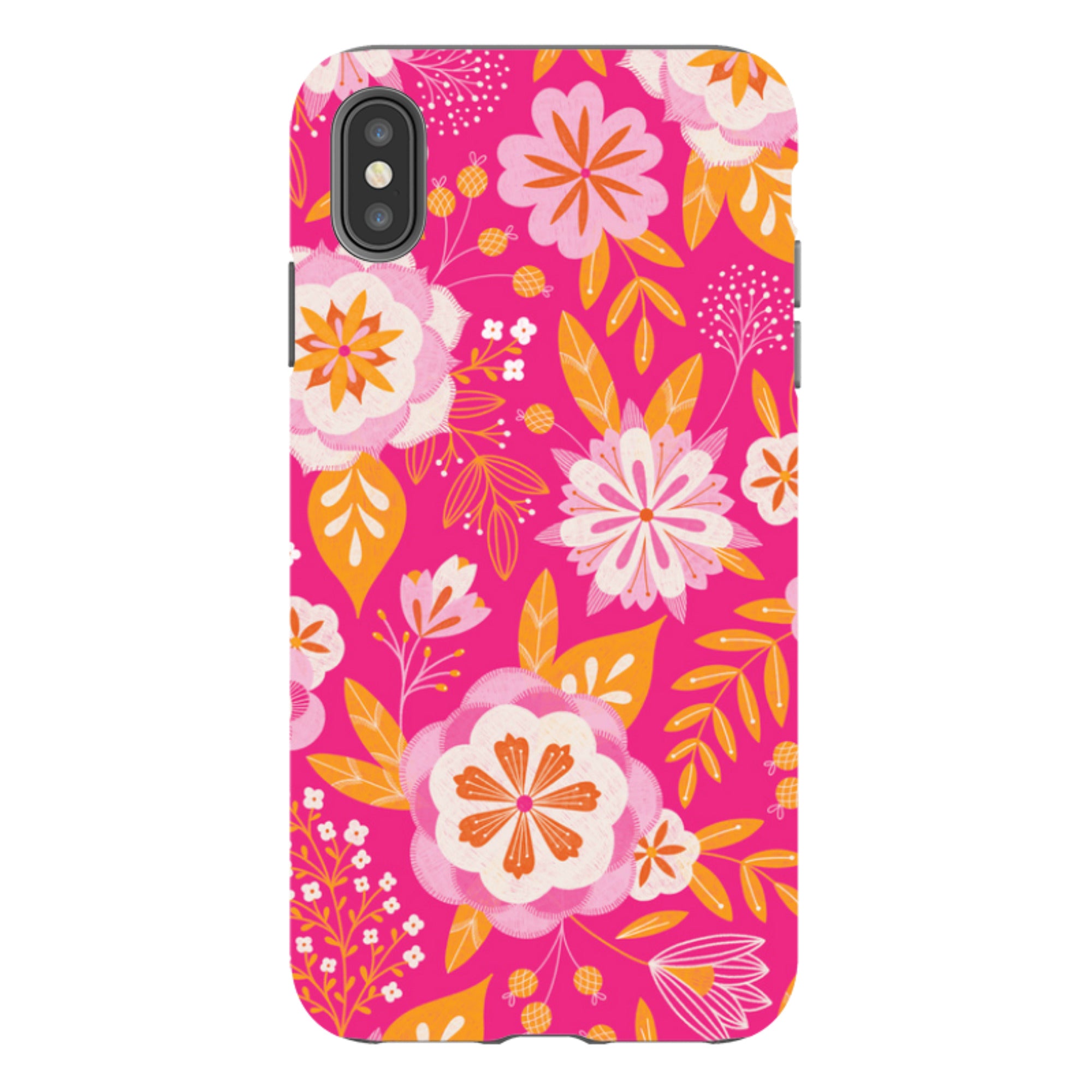 iPhone Tough Case - Big Bold Blooms Pink By Jenny Zemanek