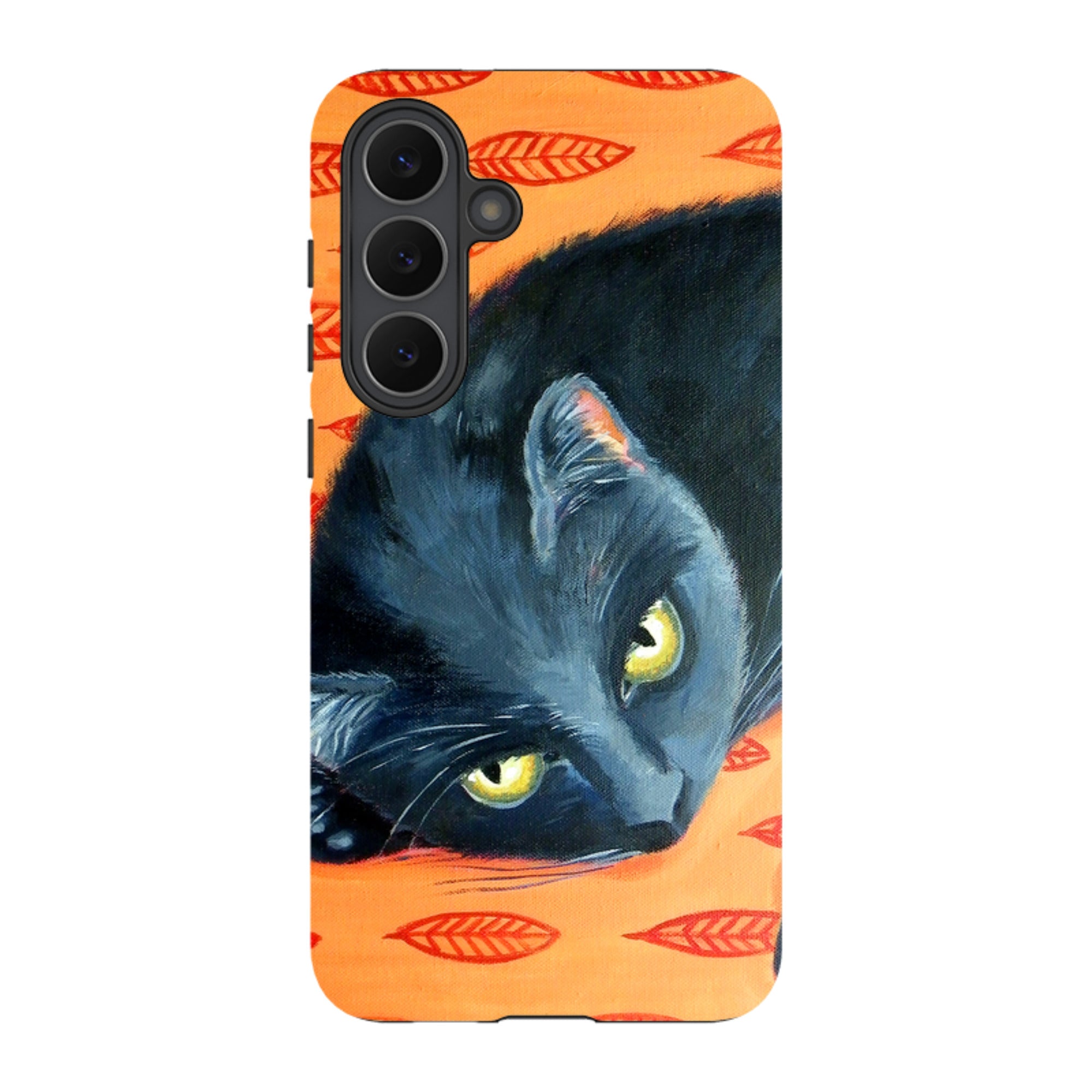 Samsung Tough Case - Black Cat By Mary Stubberfield