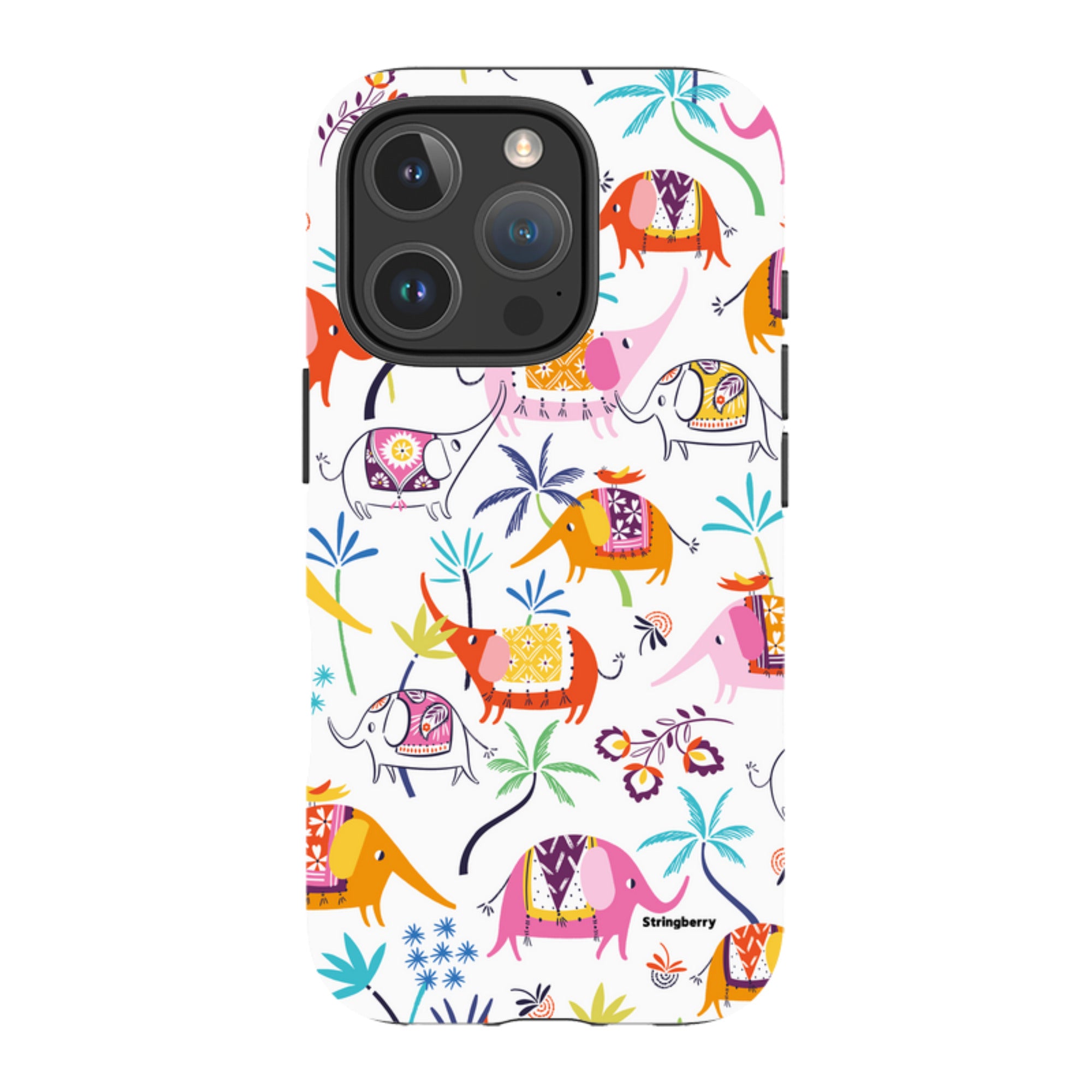 iPhone Tough Case - Elephants And Trees By Ali Brookes