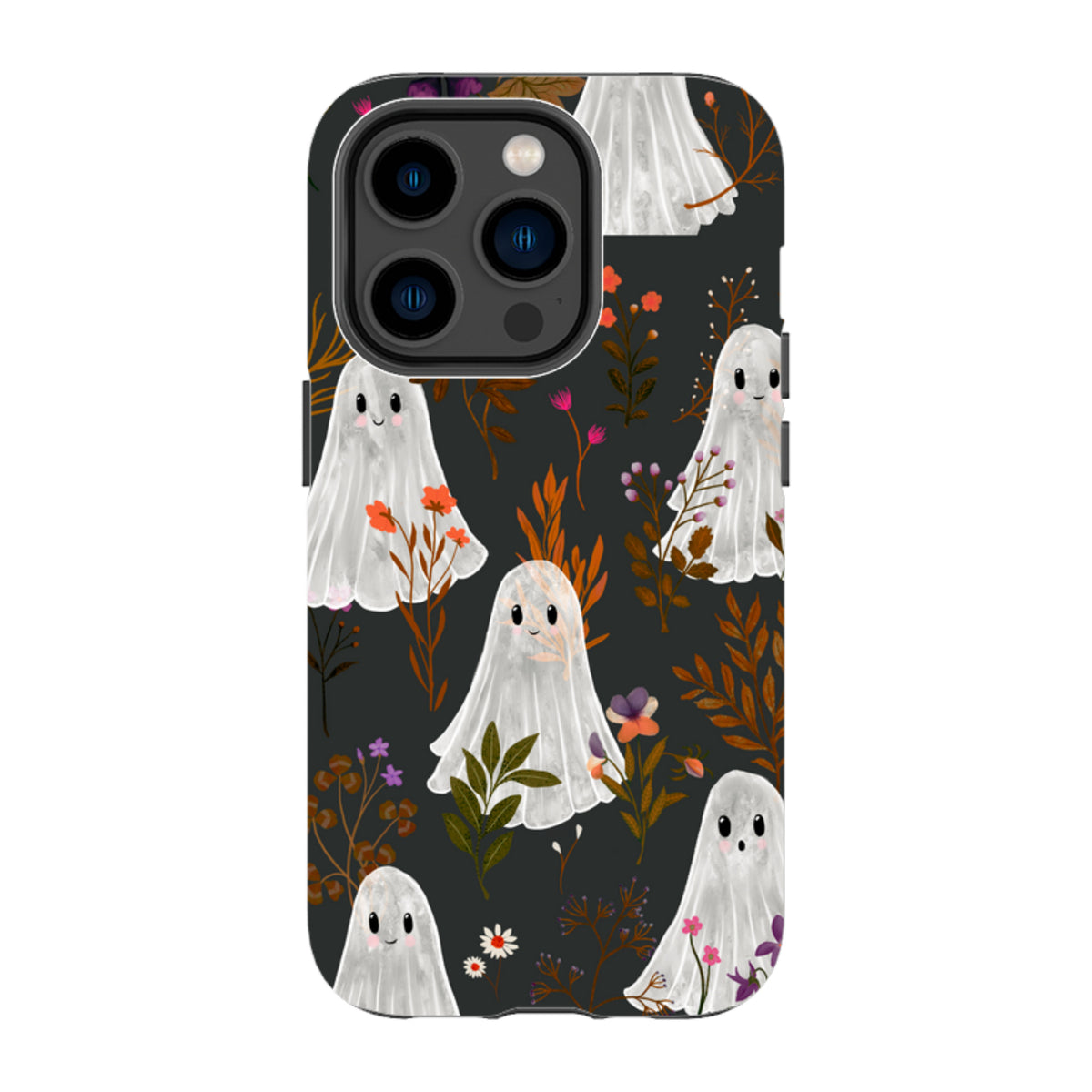 iPhone Tough Case - Ghost in the Garden - Charcoal By Katherine Quinn