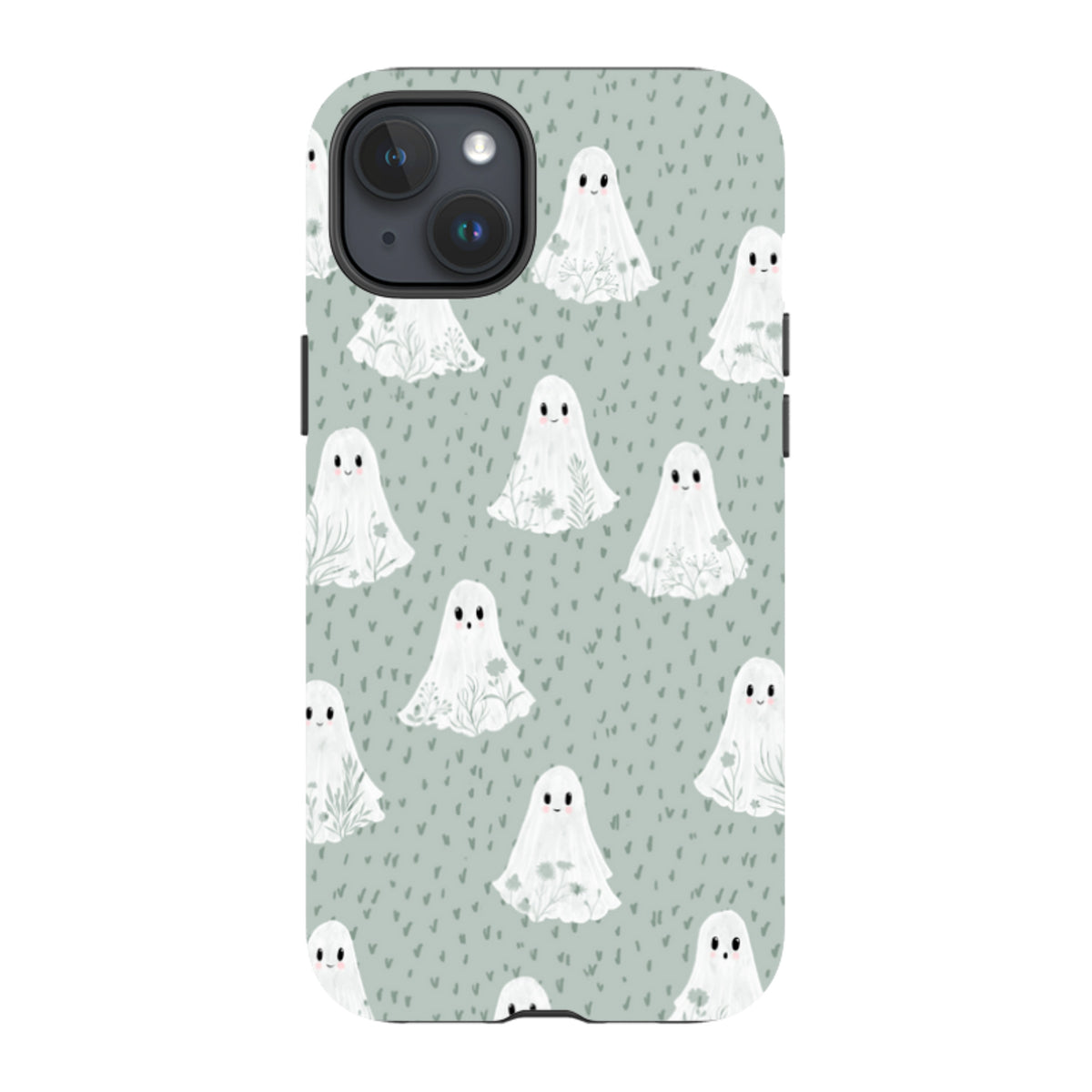 iPhone Tough Case - Floral Ghosts - Dusty Gourd By Katherine Quinn