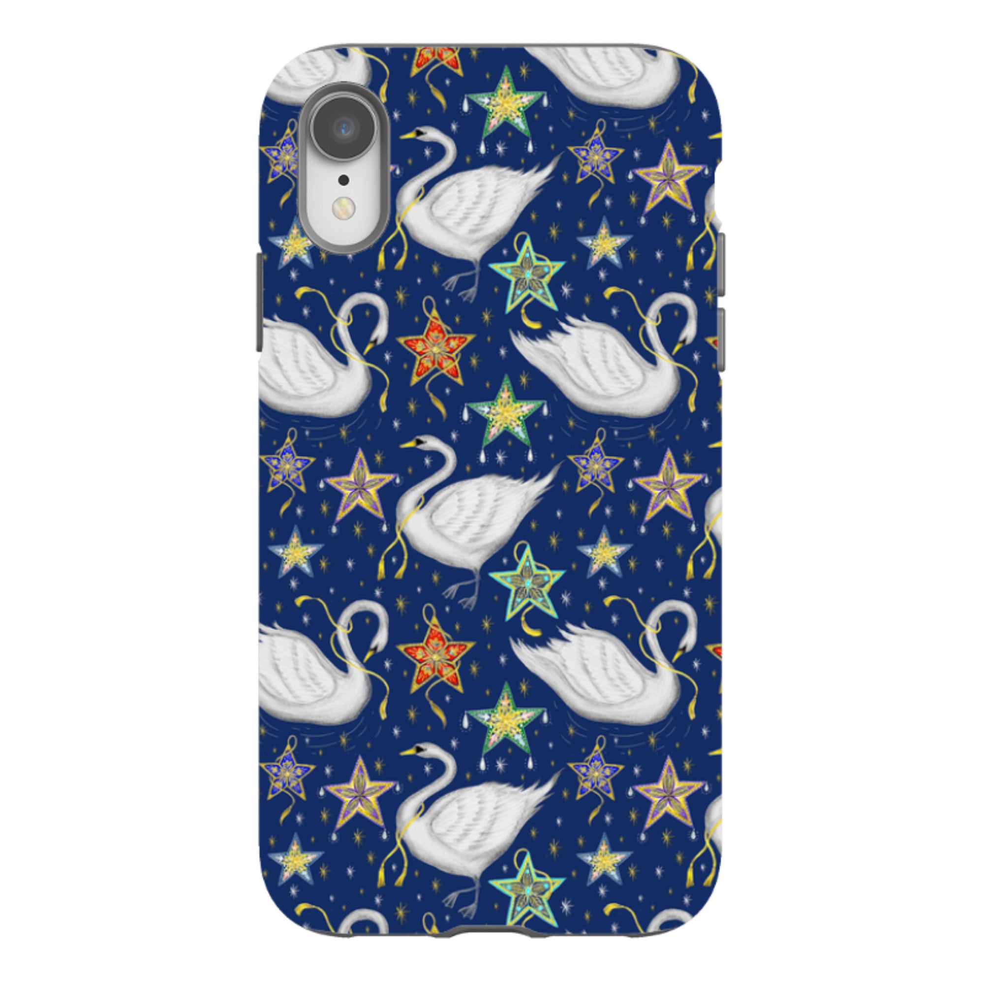 iPhone Tough Case - Swan Pattern By Catherine Rowe