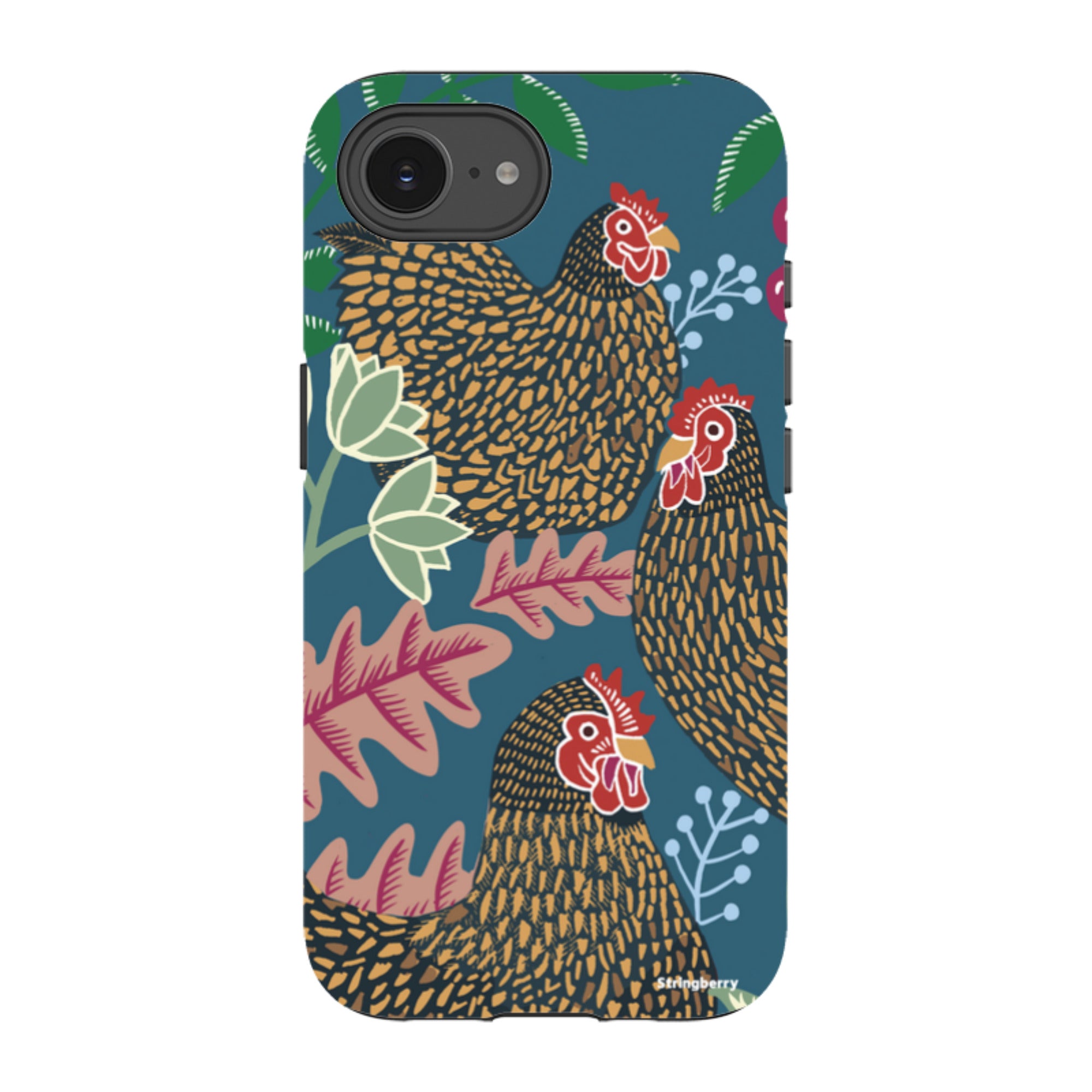 iPhone Tough Case - Three French Hens By Kate Heiss