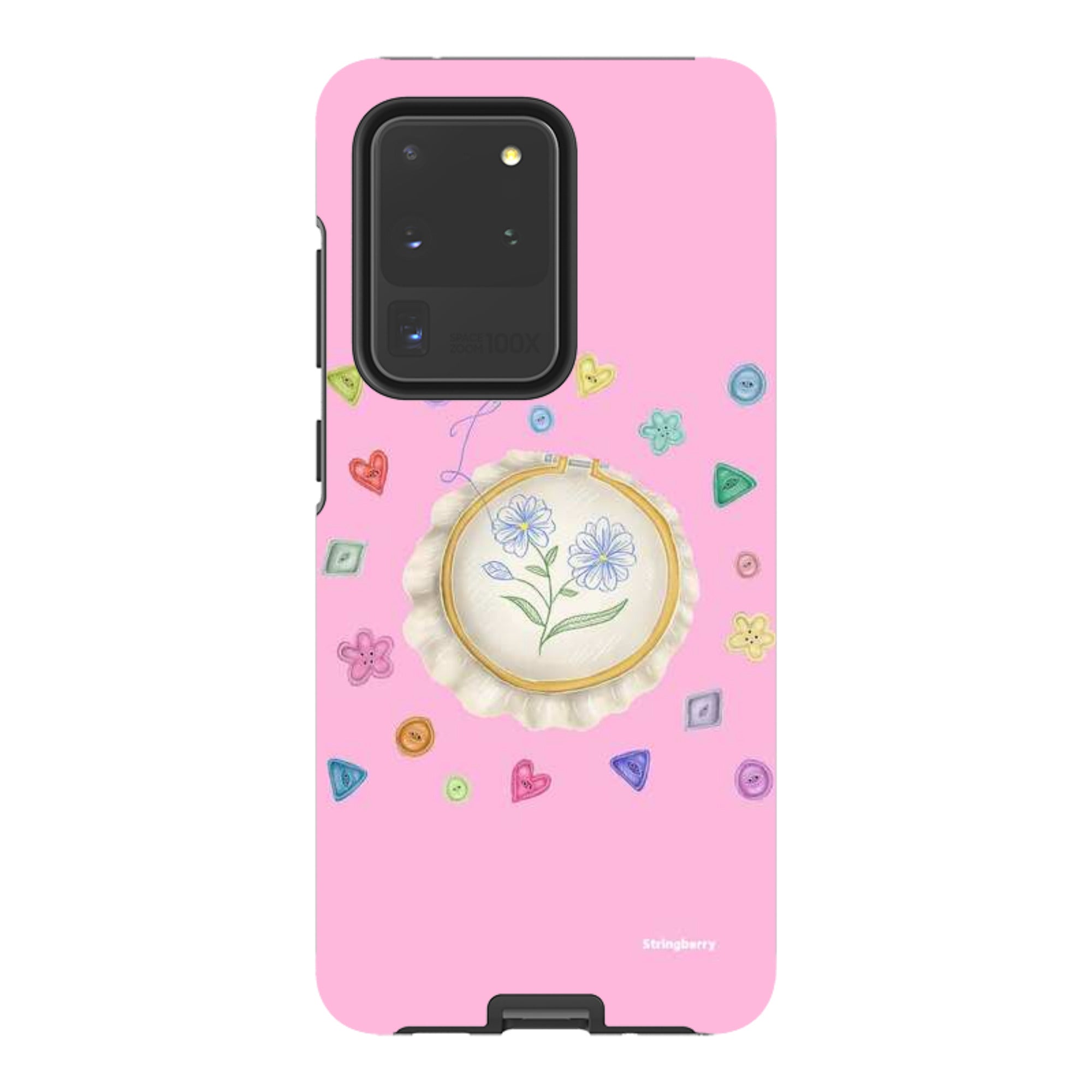 Samsung Tough Case - Flower Buttons Needlework By Catherine Rowe