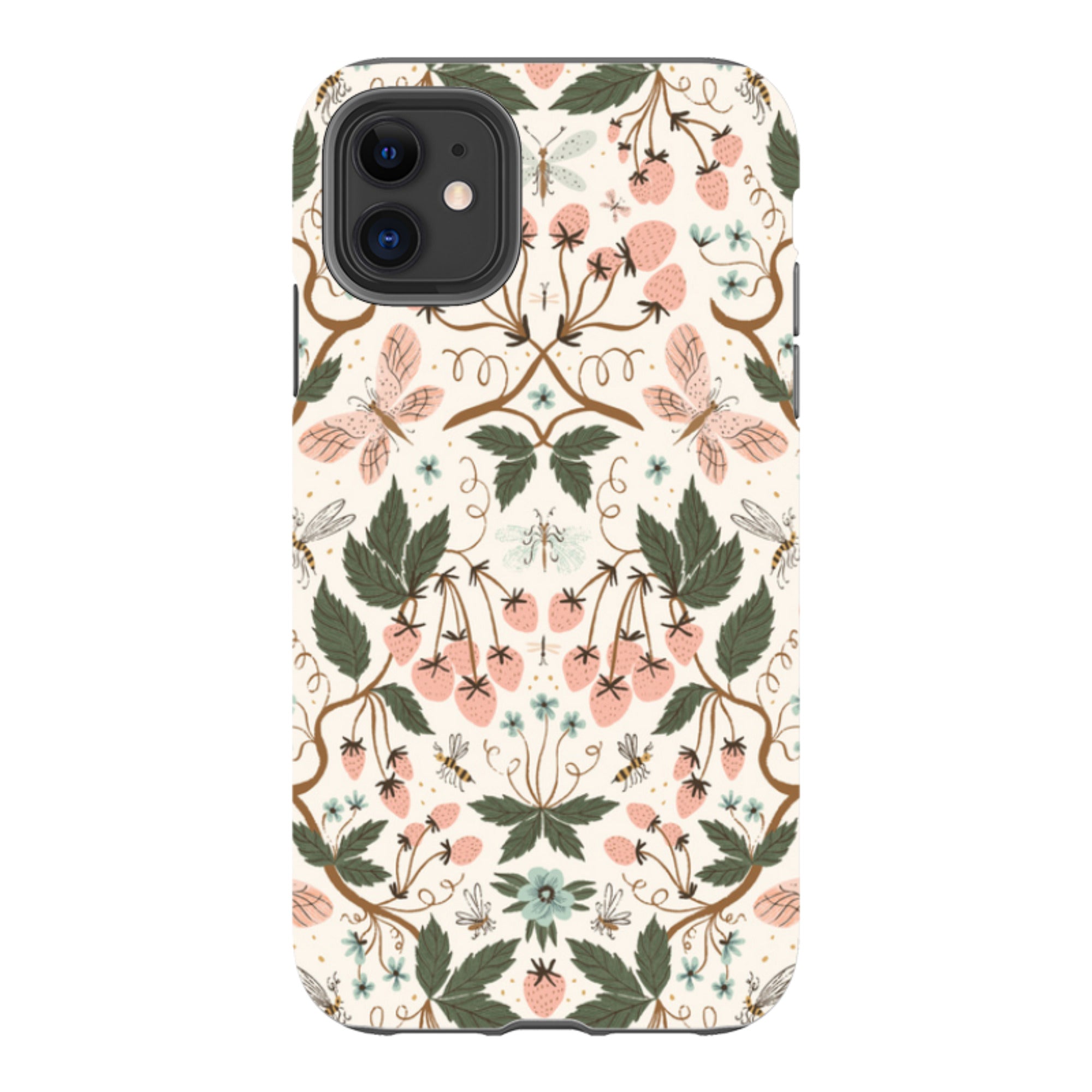 iPhone Tough Case - Bugs And Berries Pattern By Meghann Rader
