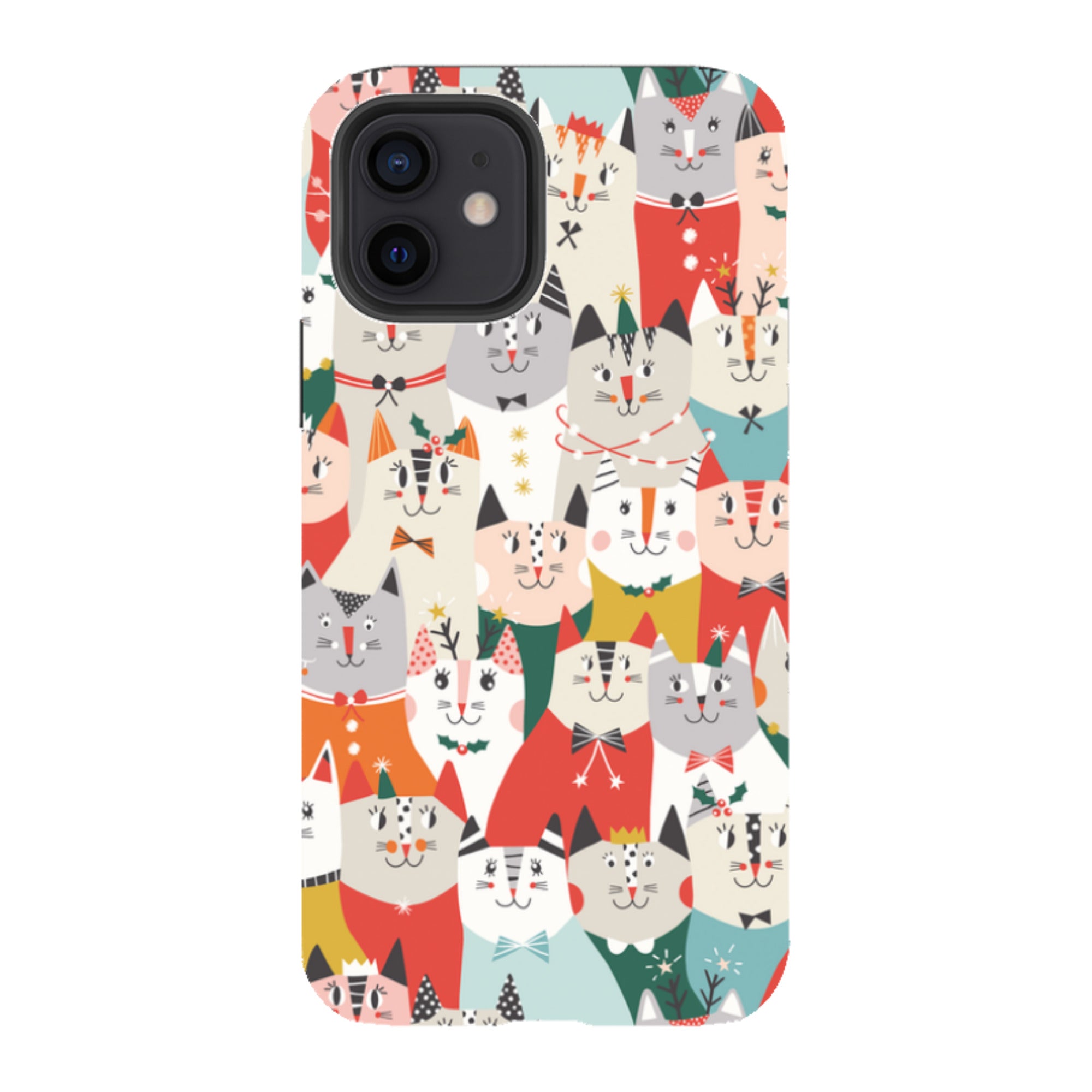 iPhone Tough Case - Christmas Cats By Ali Brookes